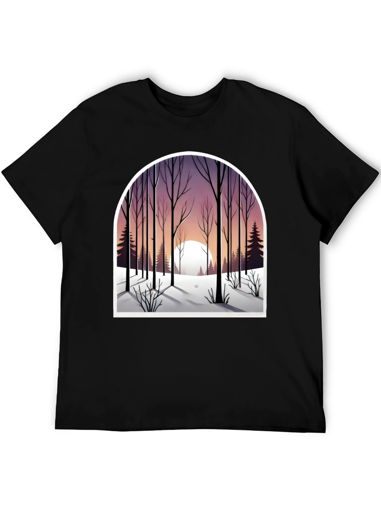 Winter Forest Graphic Tee - Nature Lovers Shirt