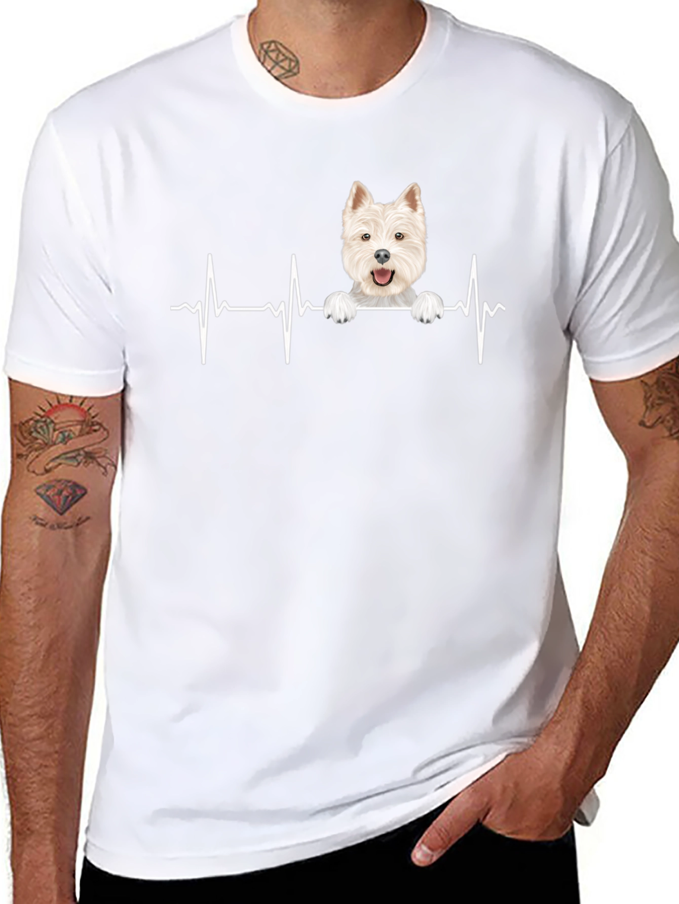 Westie Dog Heartbeat T-Shirt