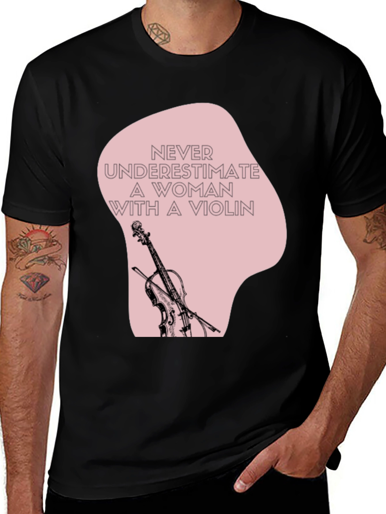 Violin Woman T-Shirt: Never Underestimate Musician Tee