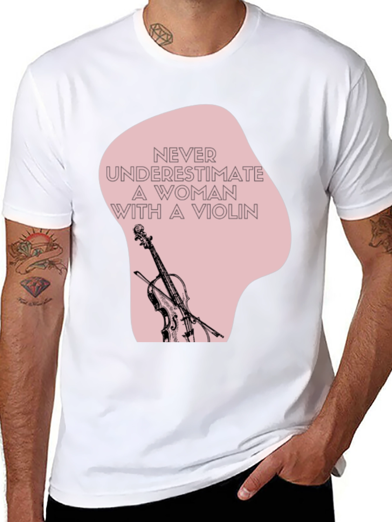 Violin Woman T-Shirt: Never Underestimate Musician Tee