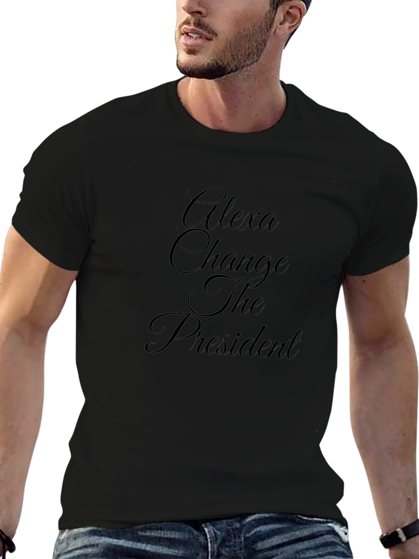 Alexa Change The President Funny Graphic T-Shirt