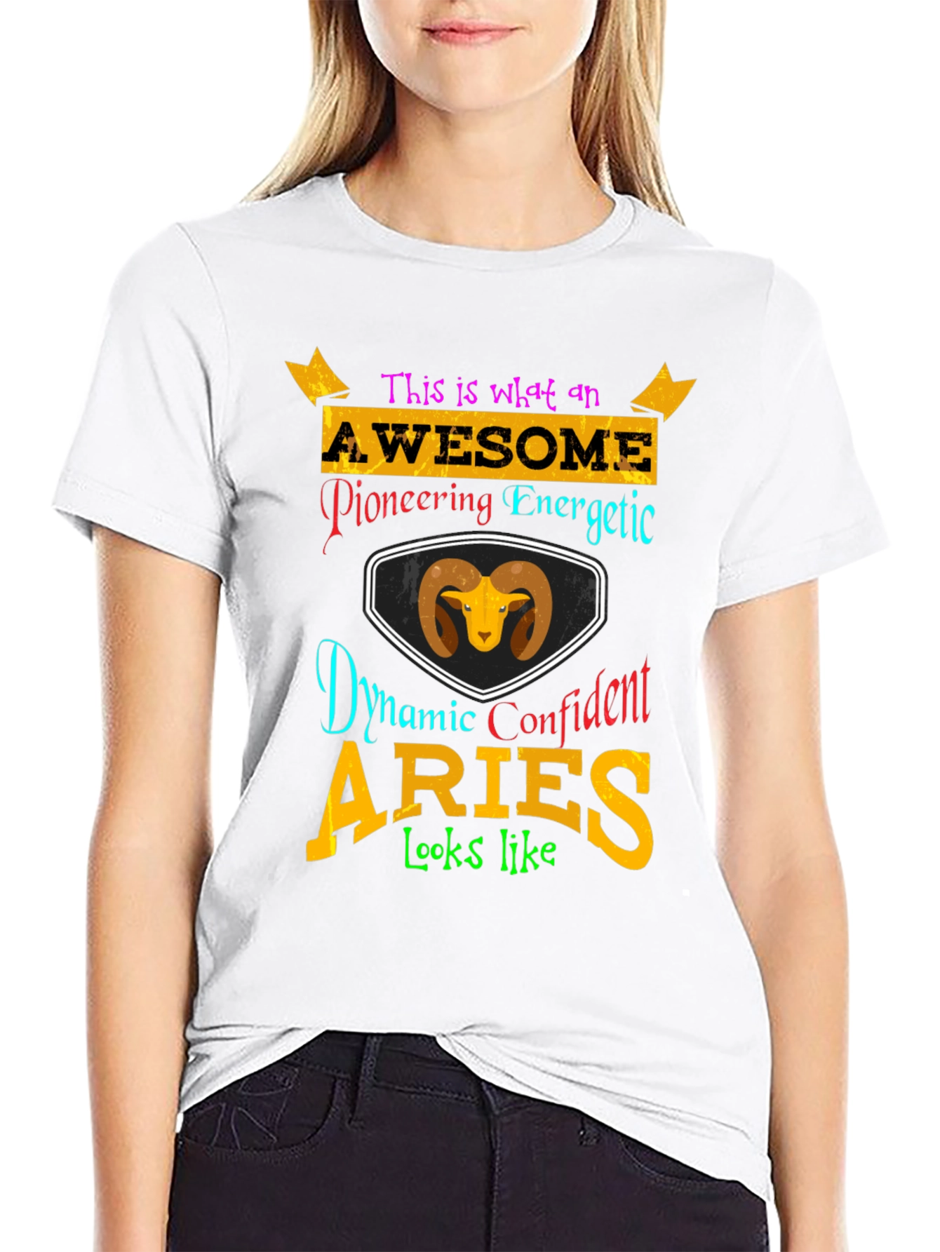 Aries Zodiac T-Shirt - Awesome Energetic Confident Design