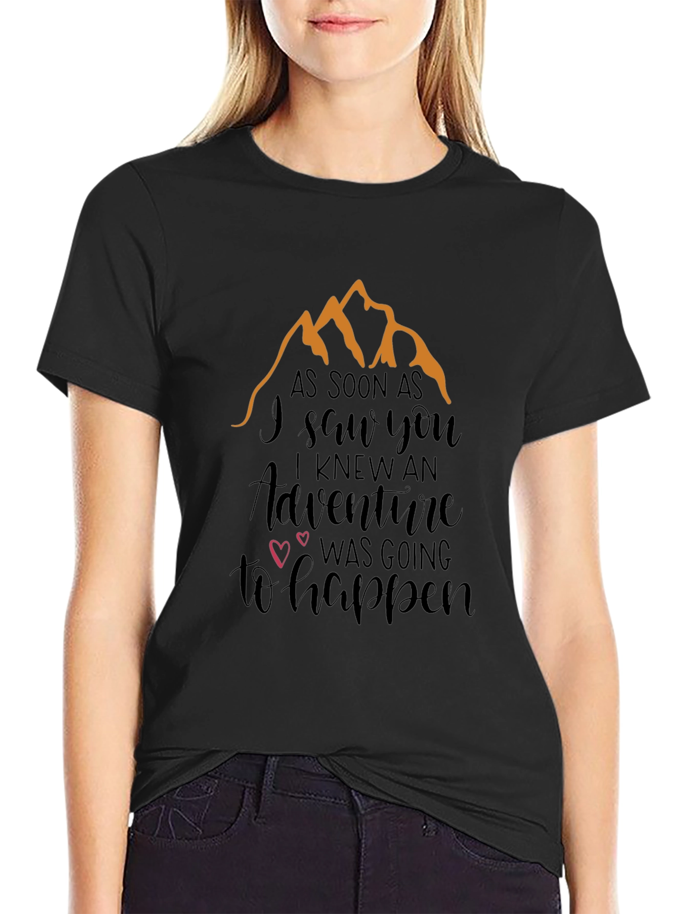 Adventure Awaits Graphic Tee - Black