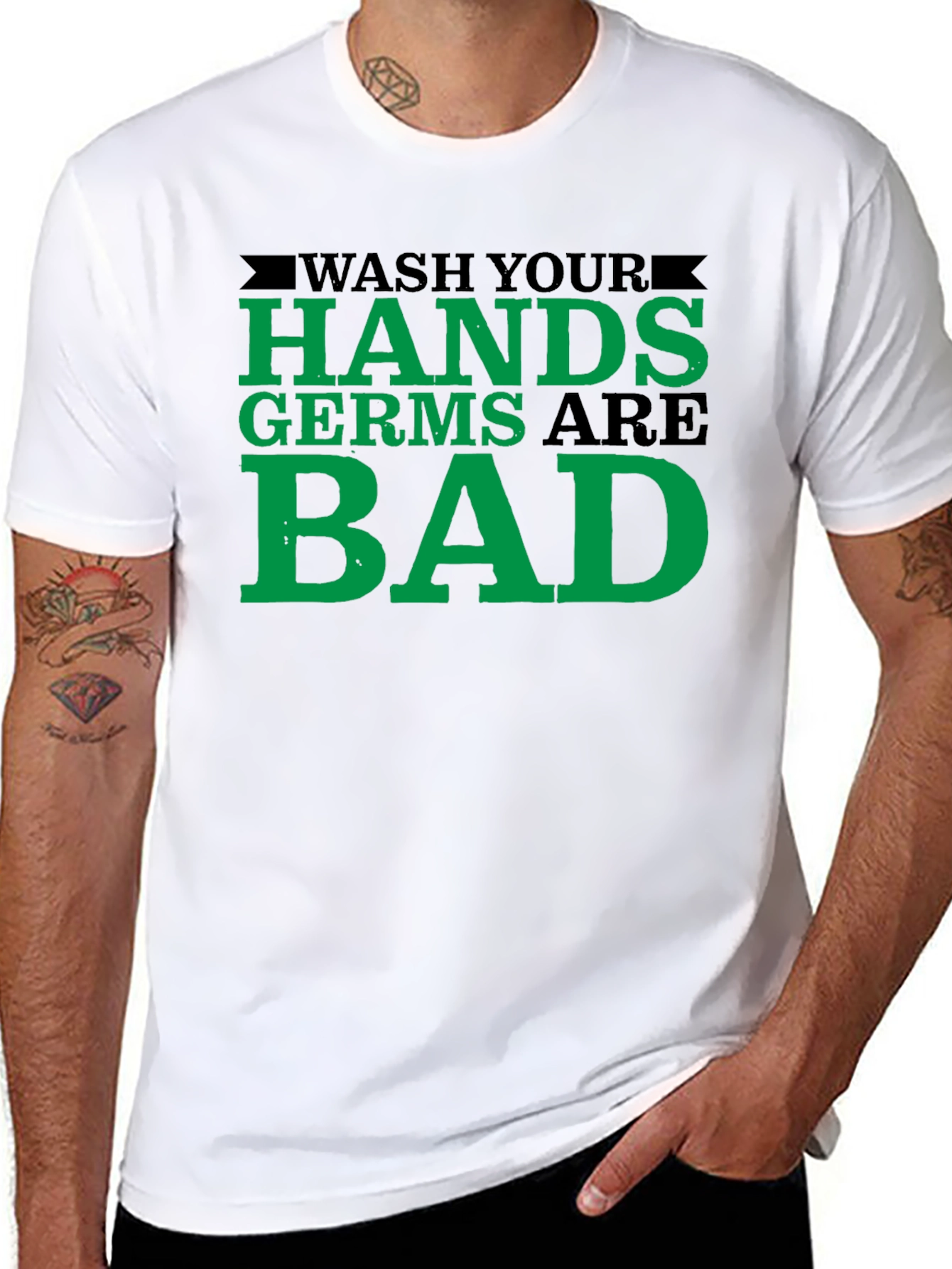 Wash Your Hands T-Shirt - Germs Are Bad!