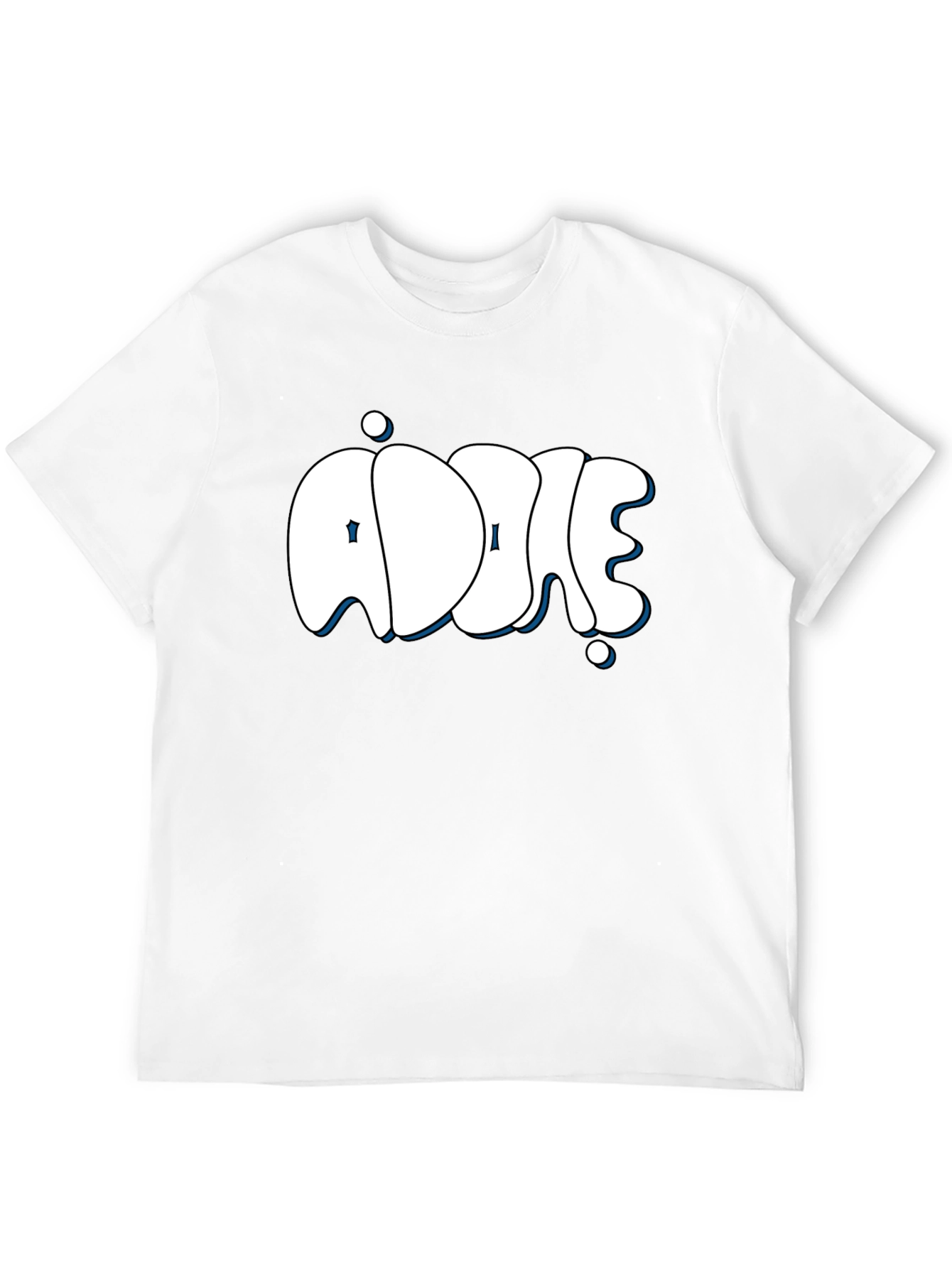 Addie Black T-Shirt: Stylish Bubble Letter Design