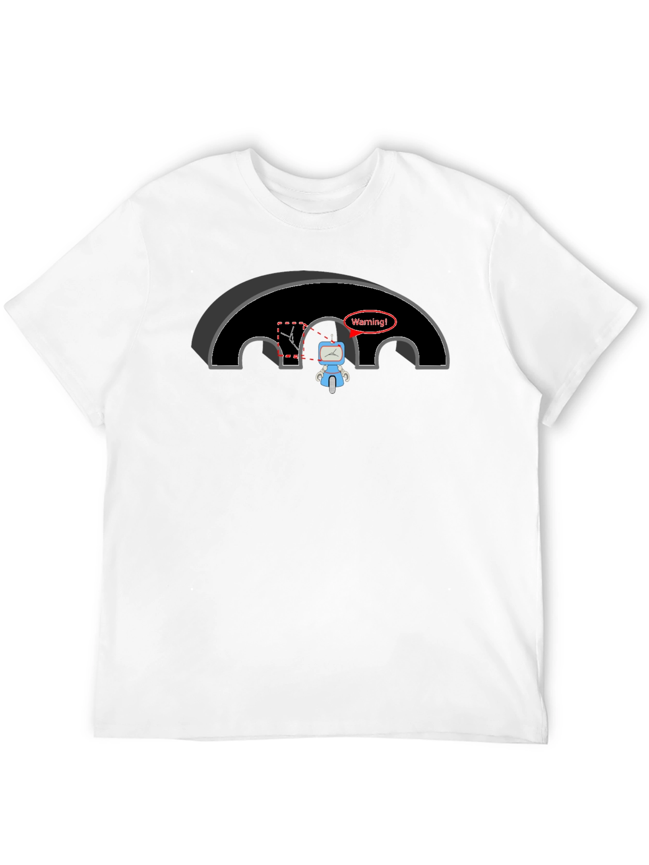 Warning Robot T-Shirt - Funny Graphic Tee