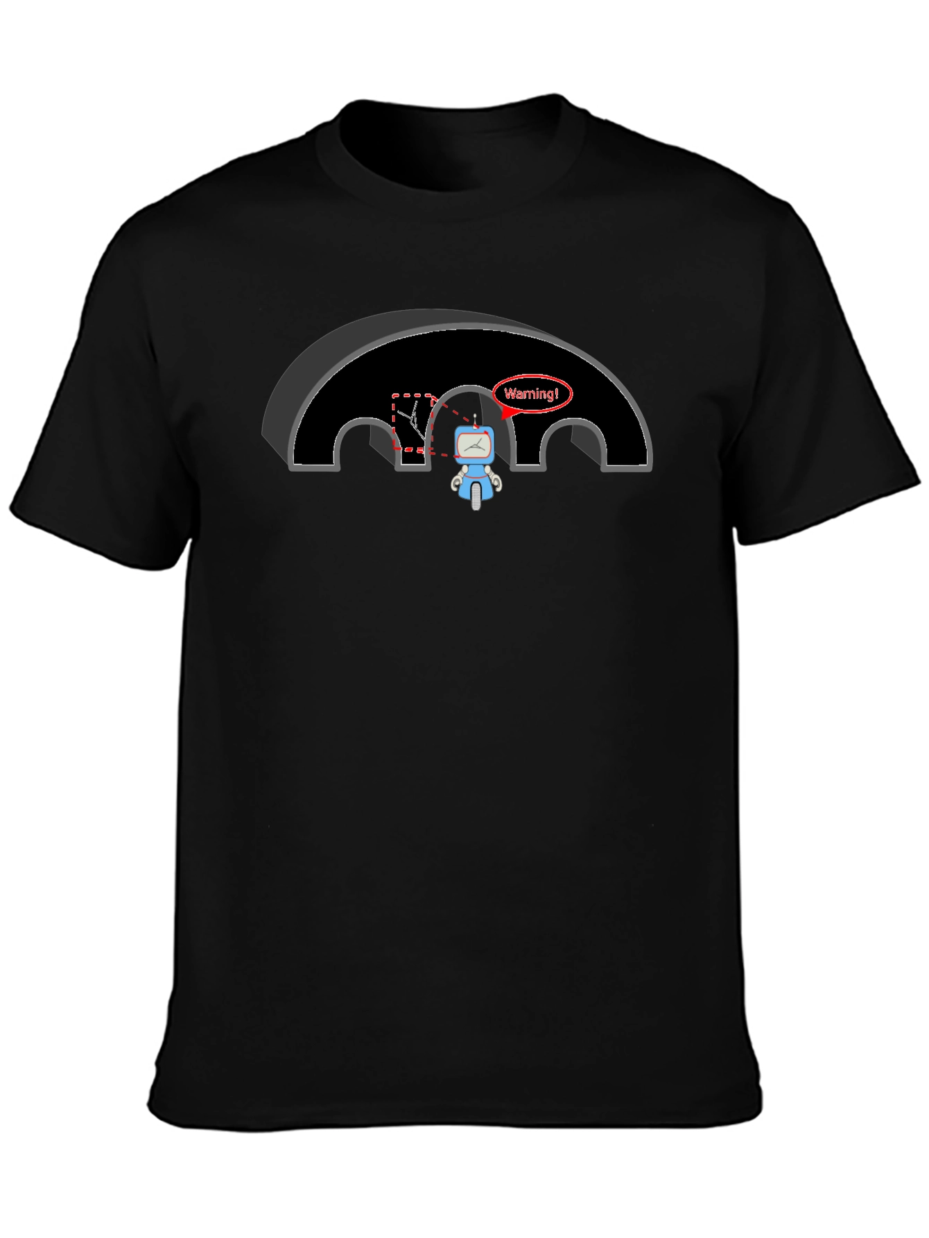 Warning Robot T-Shirt - Funny Graphic Tee