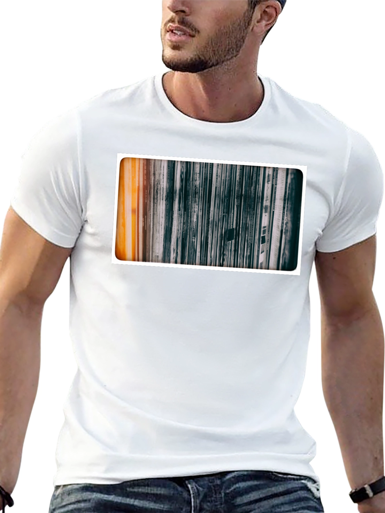 Abstract Art Graphic Tee - Black