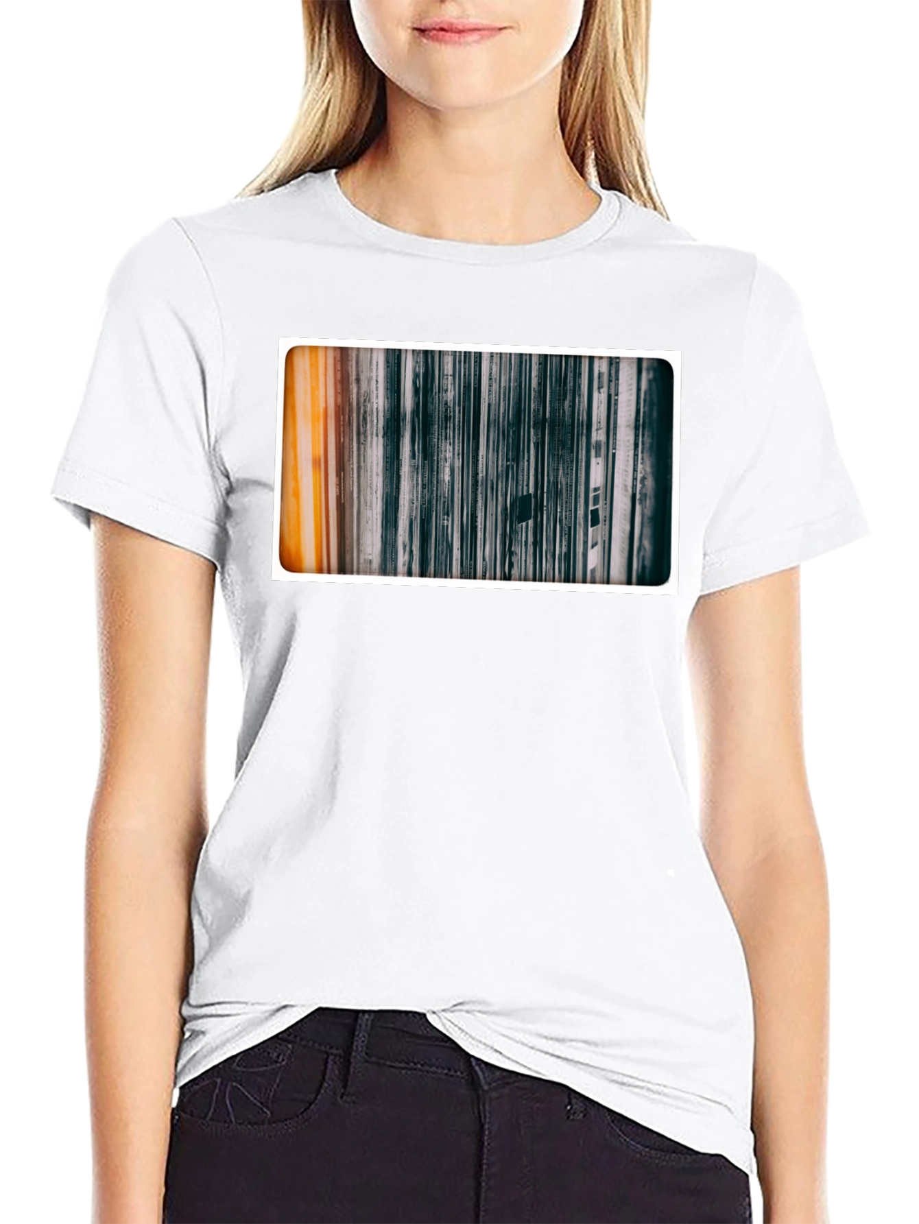 Abstract Art Graphic Tee - Black