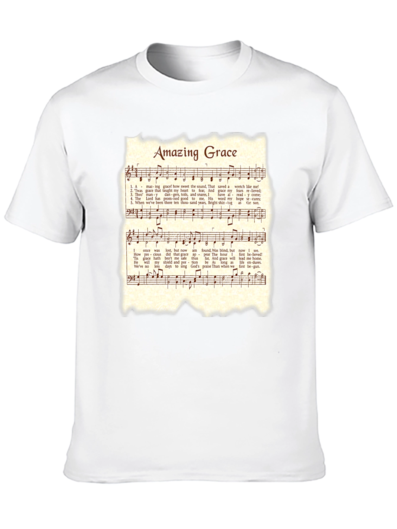 Amazing Grace Hymn T-Shirt - Christian Music Tee
