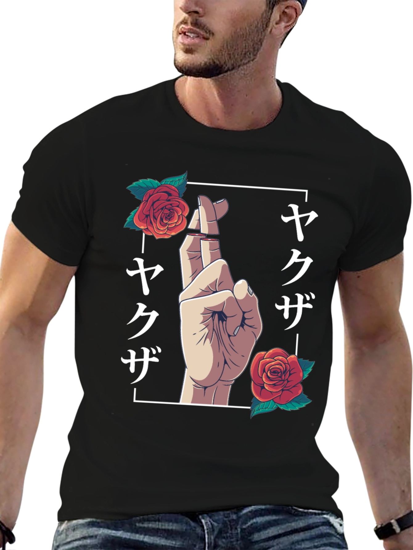 Yakuza Rose Graphic Tee - Black