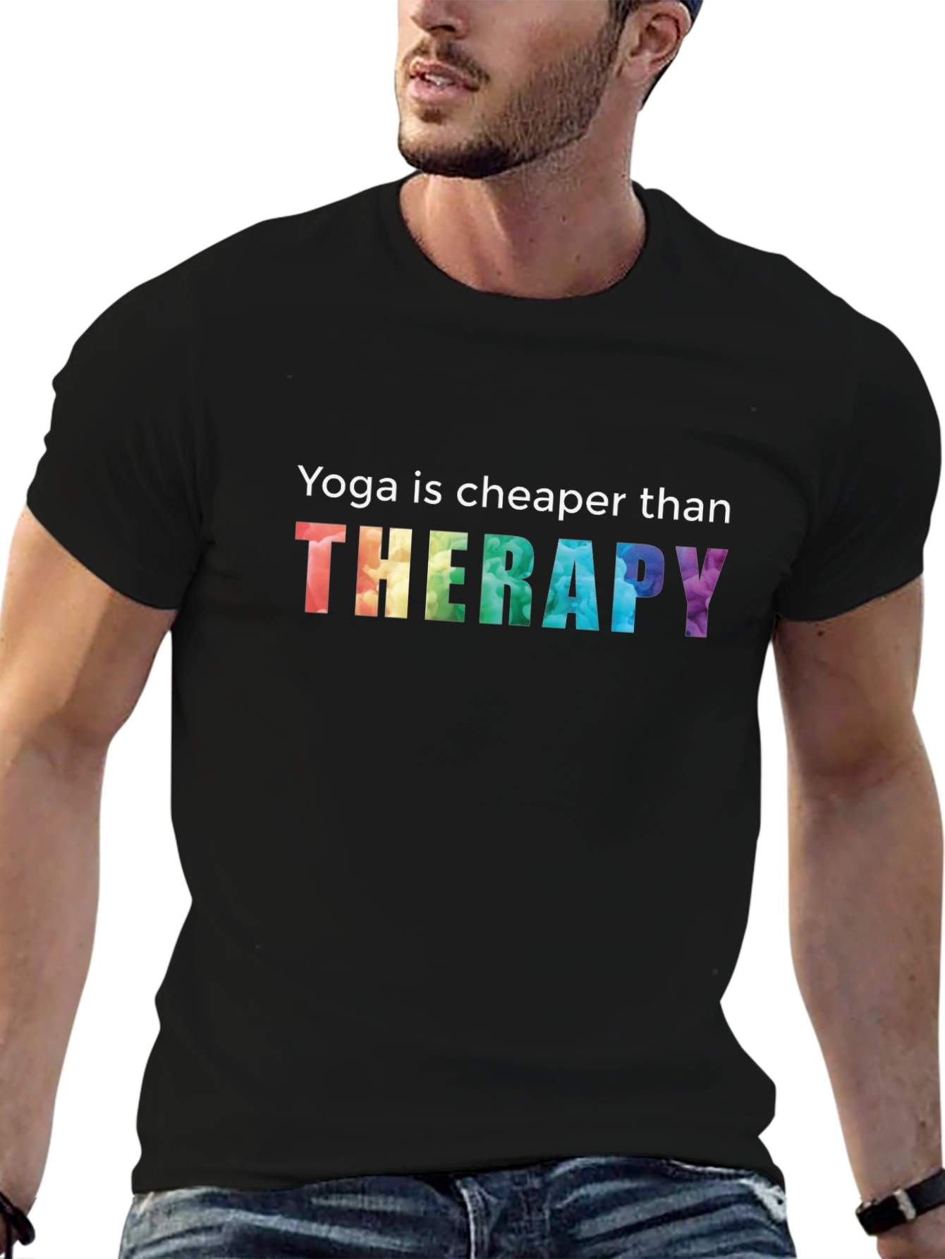 Yoga is Cheaper Than Therapy Graphic Tee