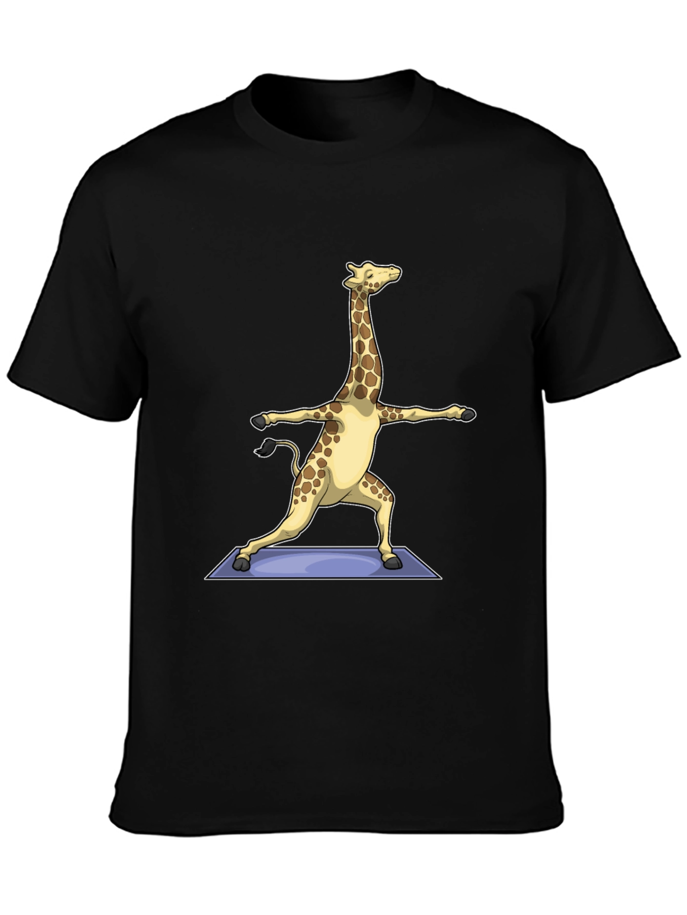 Yoga Giraffe T-Shirt - Black Graphic Tee