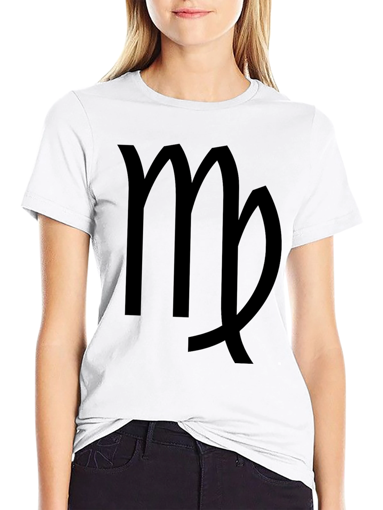 Virgo Zodiac Sign Black T-Shirt