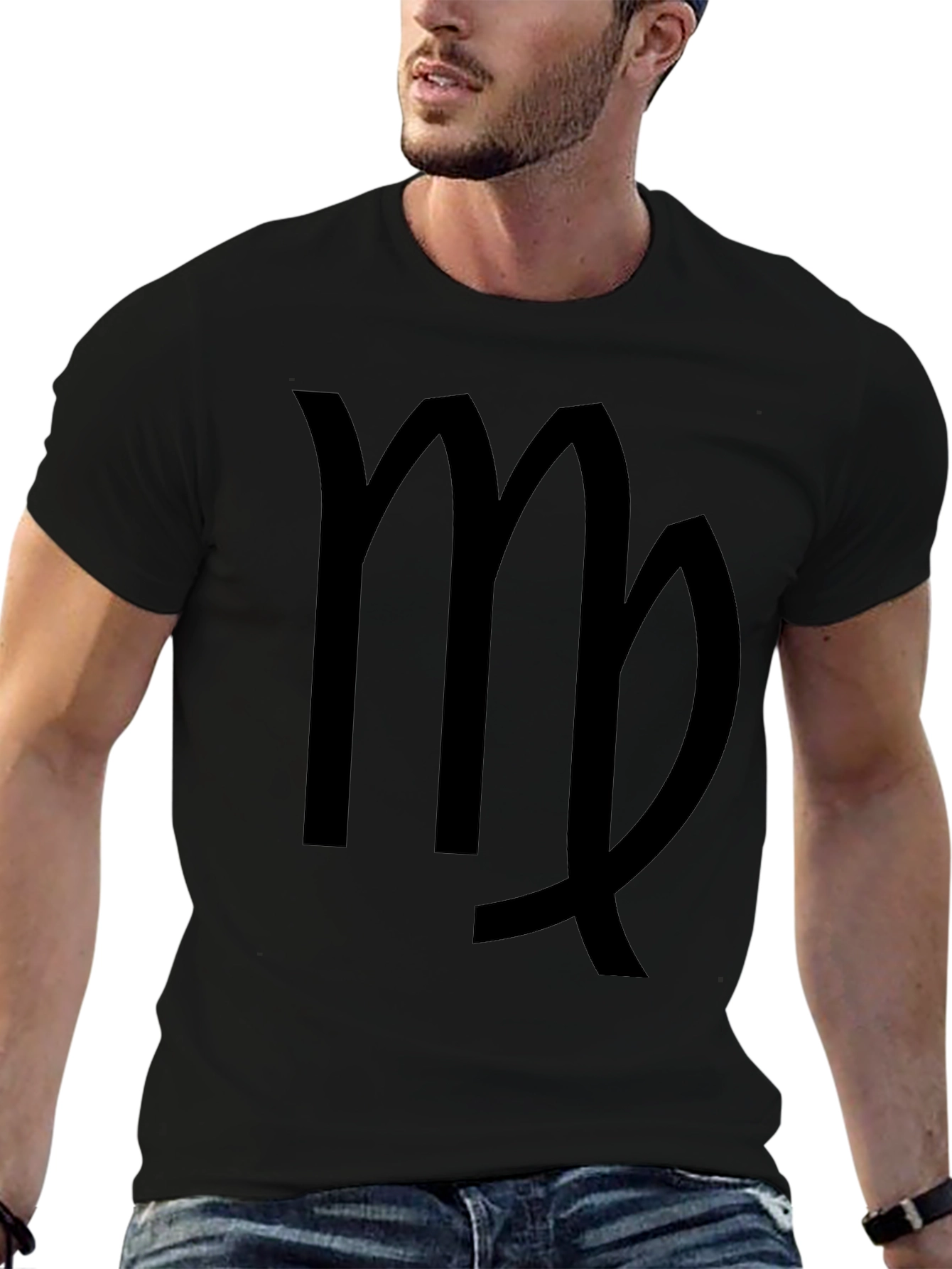 Virgo Zodiac Sign Black T-Shirt