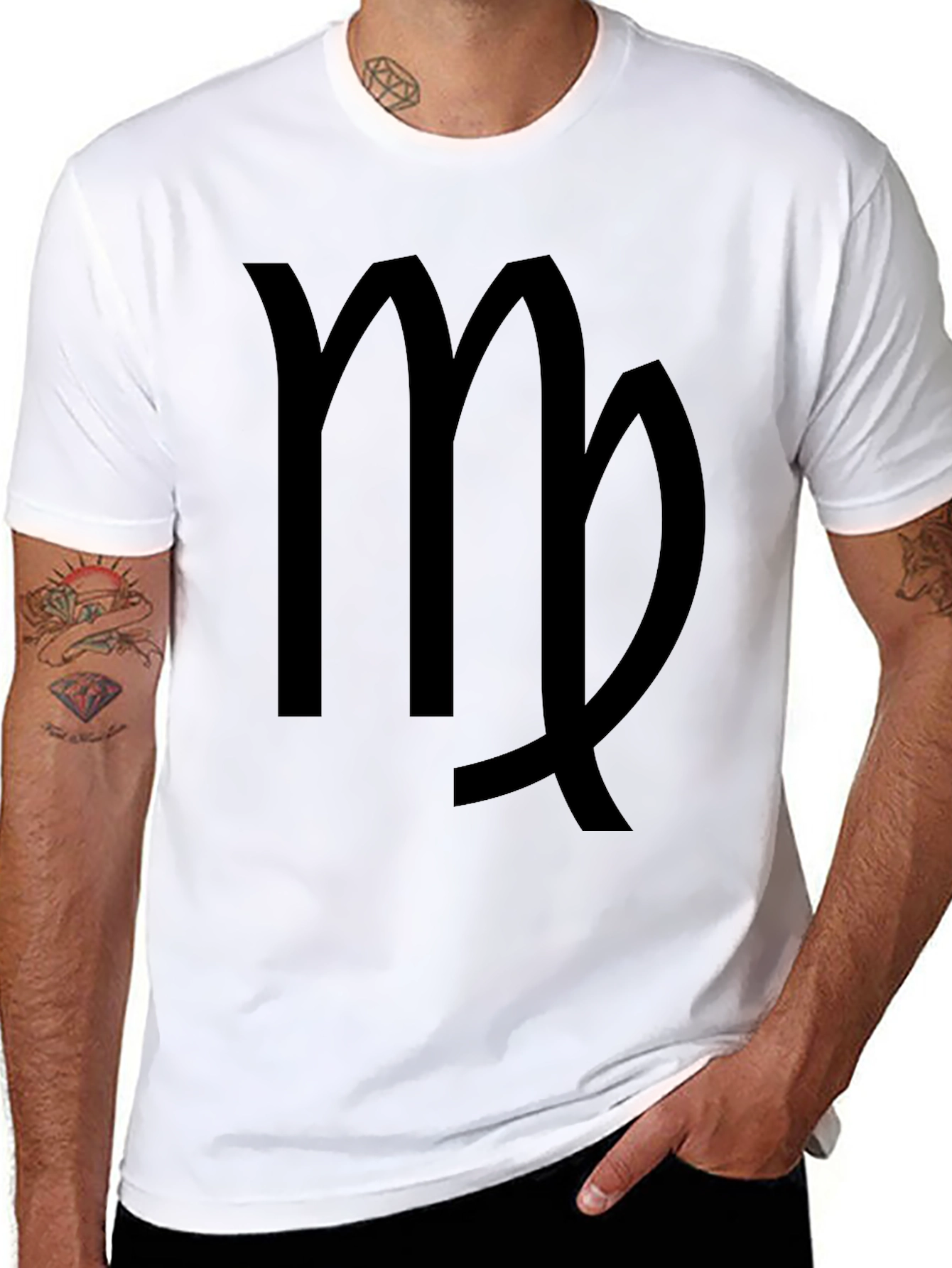Virgo Zodiac Sign Black T-Shirt