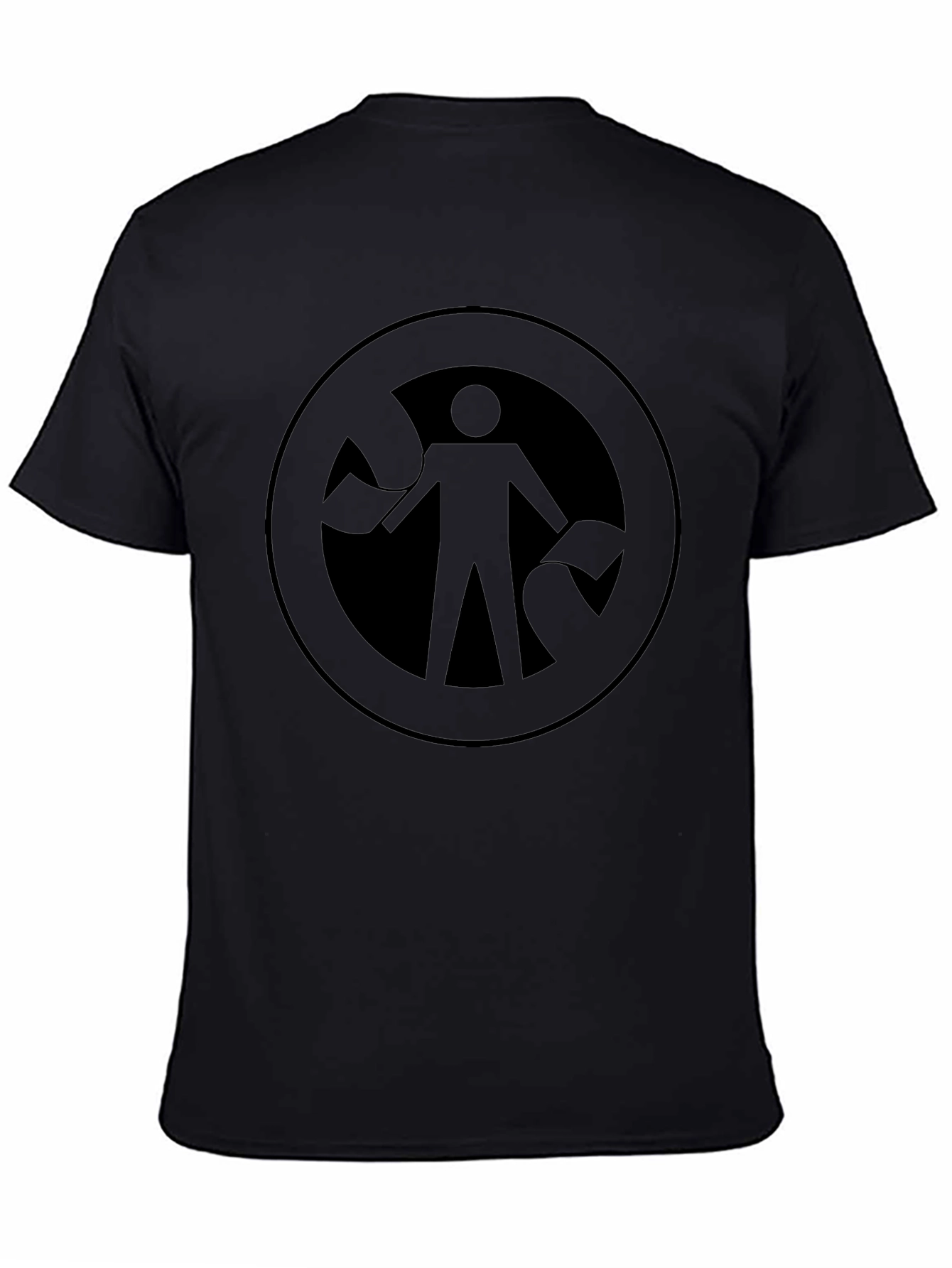 Abstract Figure Graphic Tee - Black Unisex Shirt