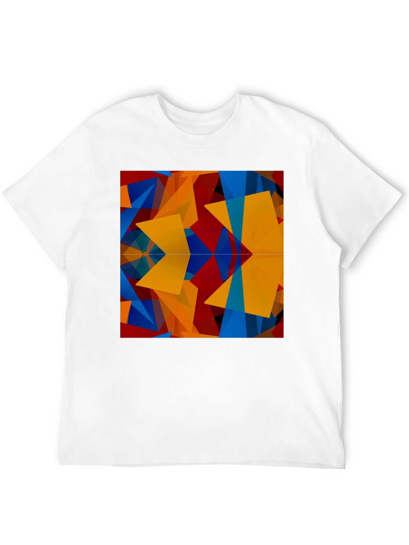 Abstract Geometric Pattern Black T-Shirt