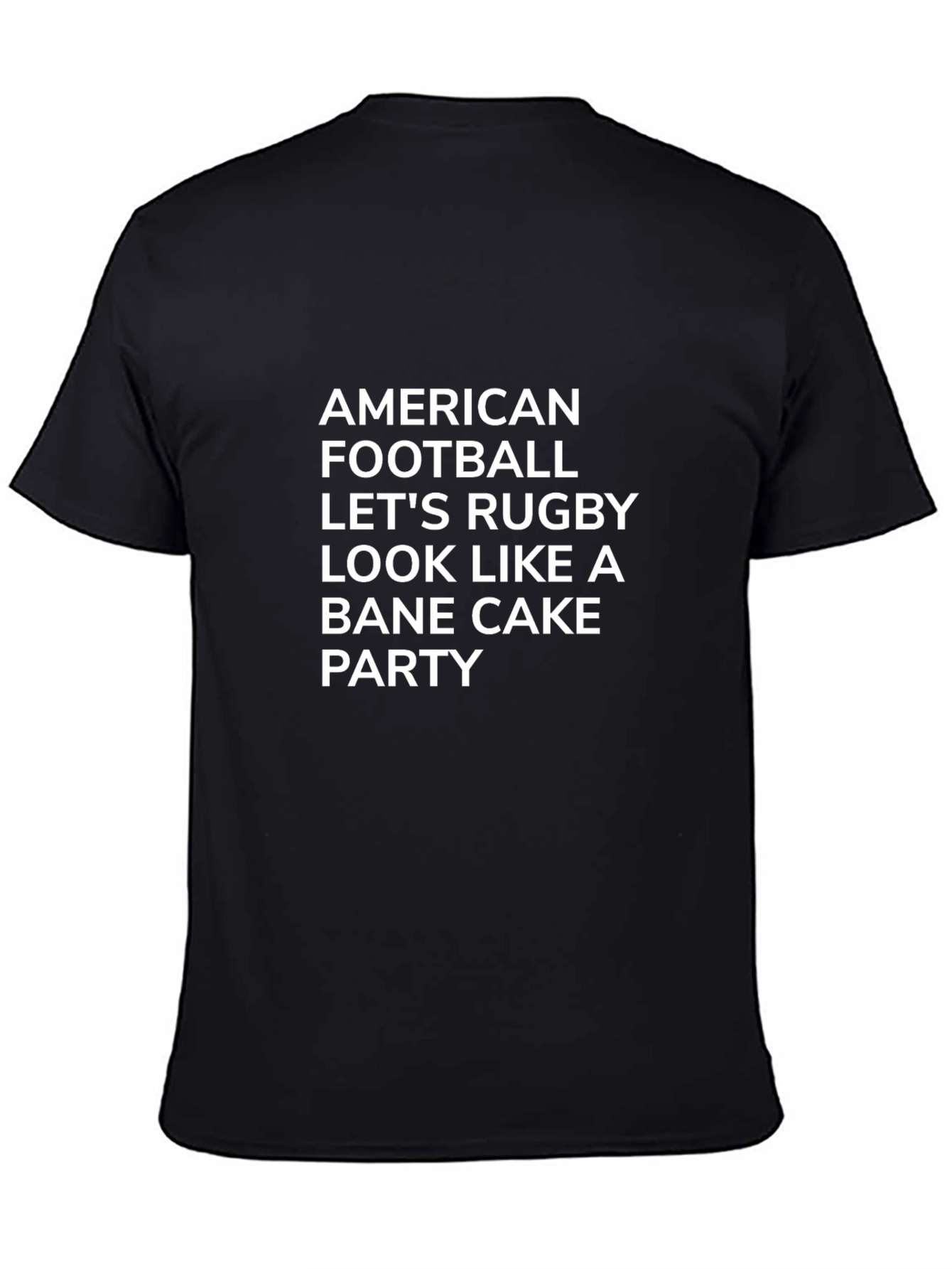 American Football Rugby Graphic Black Tee