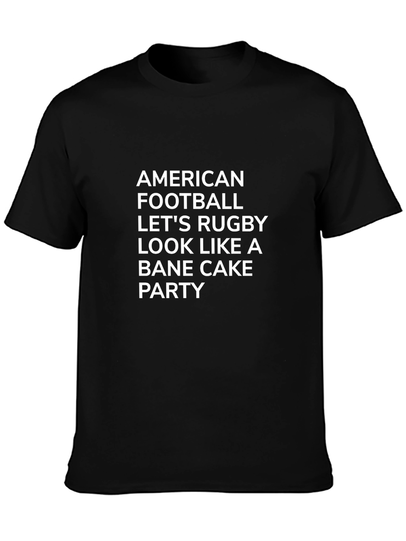 American Football Rugby Graphic Black Tee