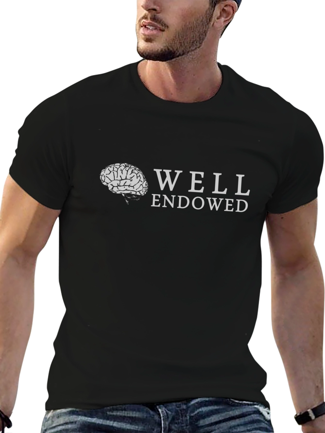 Well Endowed Brain T-Shirt - Clever & Funny Tee