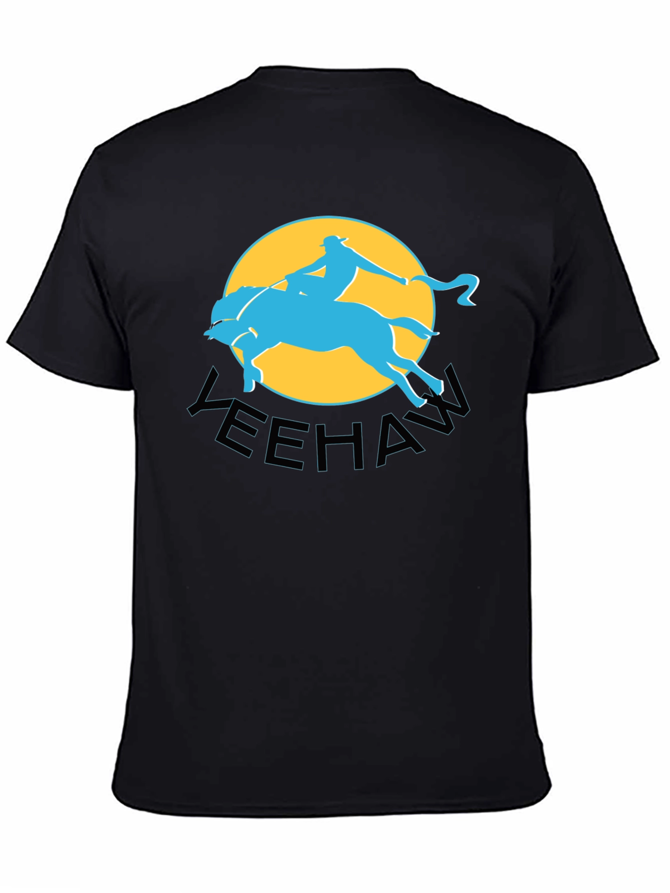 Yeehaw Cowboy Graphic Tee - Black
