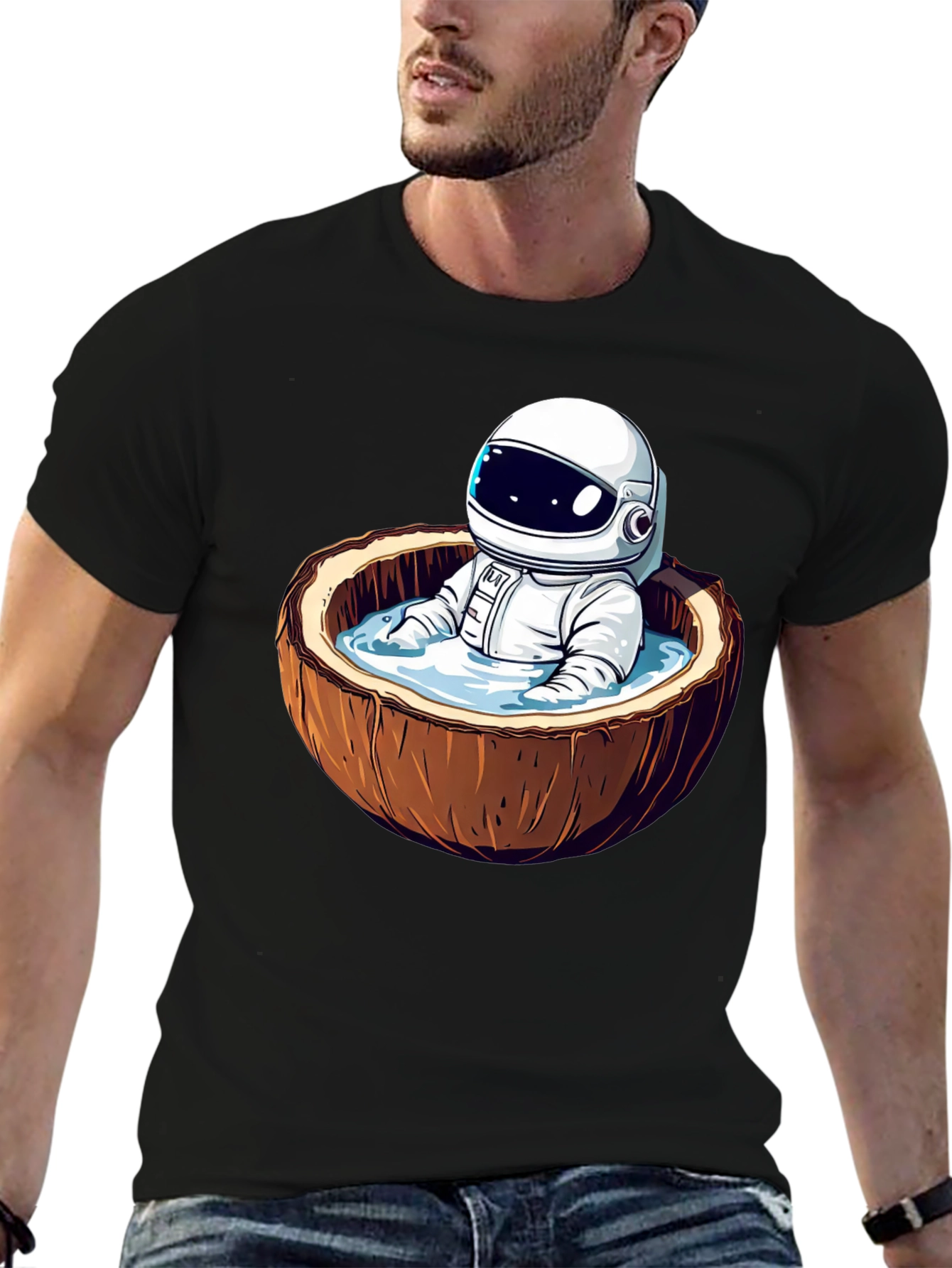 Astronaut Coconut Bathing T-Shirt