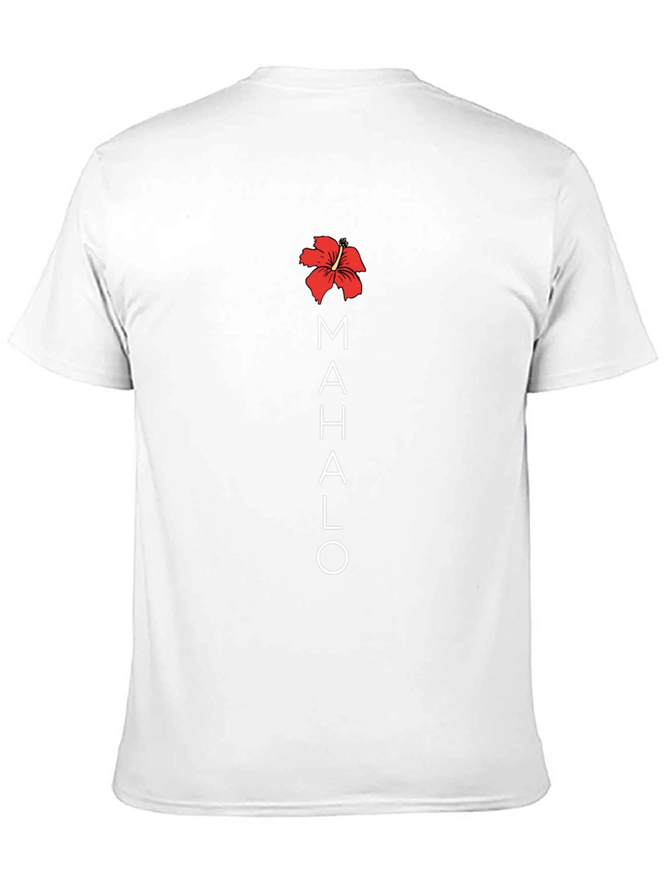 Mahalo Hibiscus Black T-Shirt - Casual Comfort