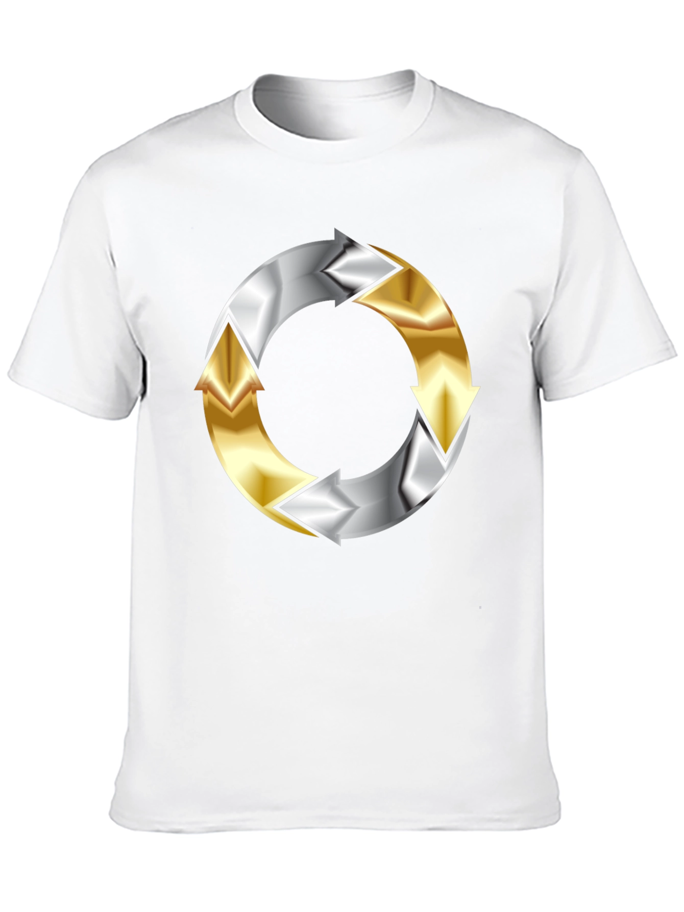 Arrow Cycle T-Shirt - Black Circular Design