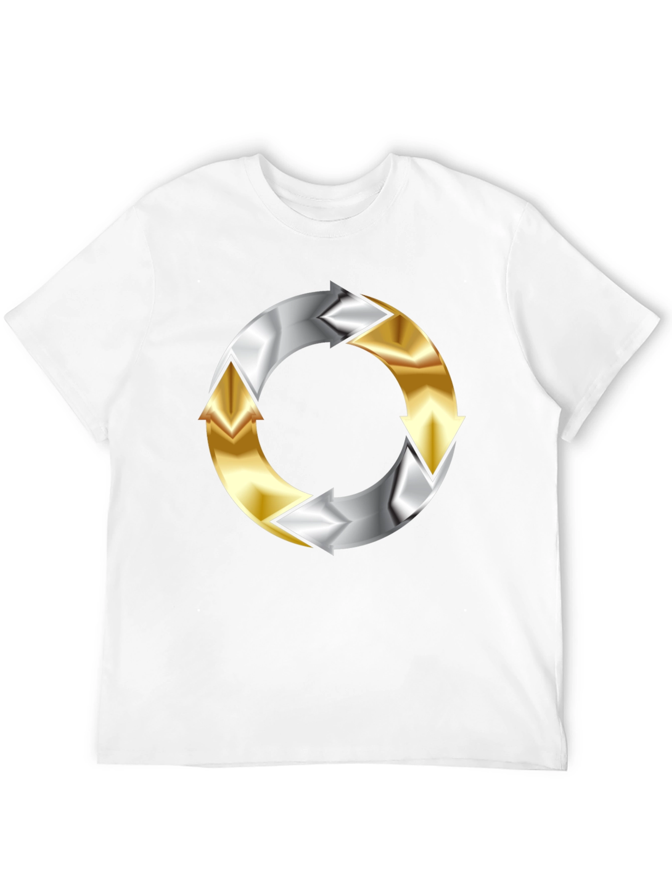 Arrow Cycle T-Shirt - Black Circular Design