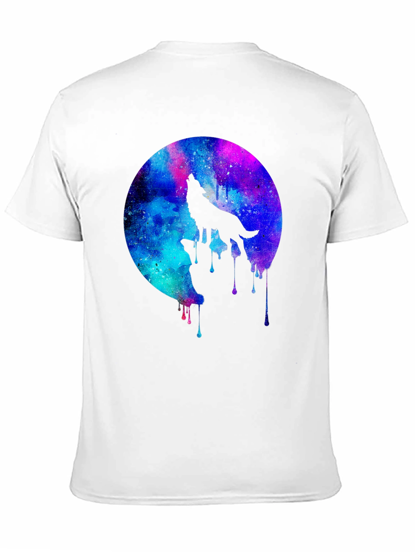 Wolf Galaxy T-Shirt - Mens Black Graphic Tee