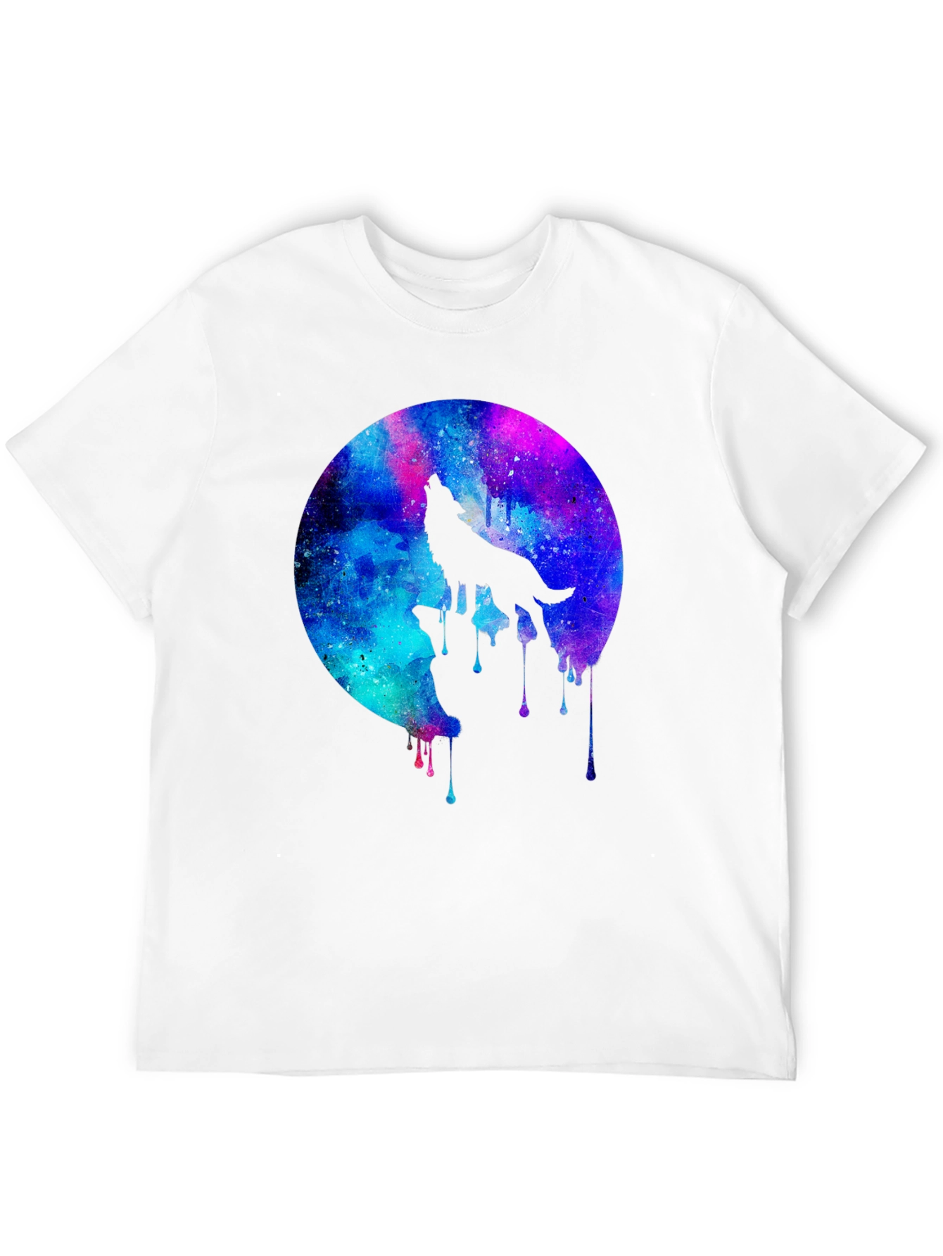 Wolf Galaxy T-Shirt - Mens Black Graphic Tee