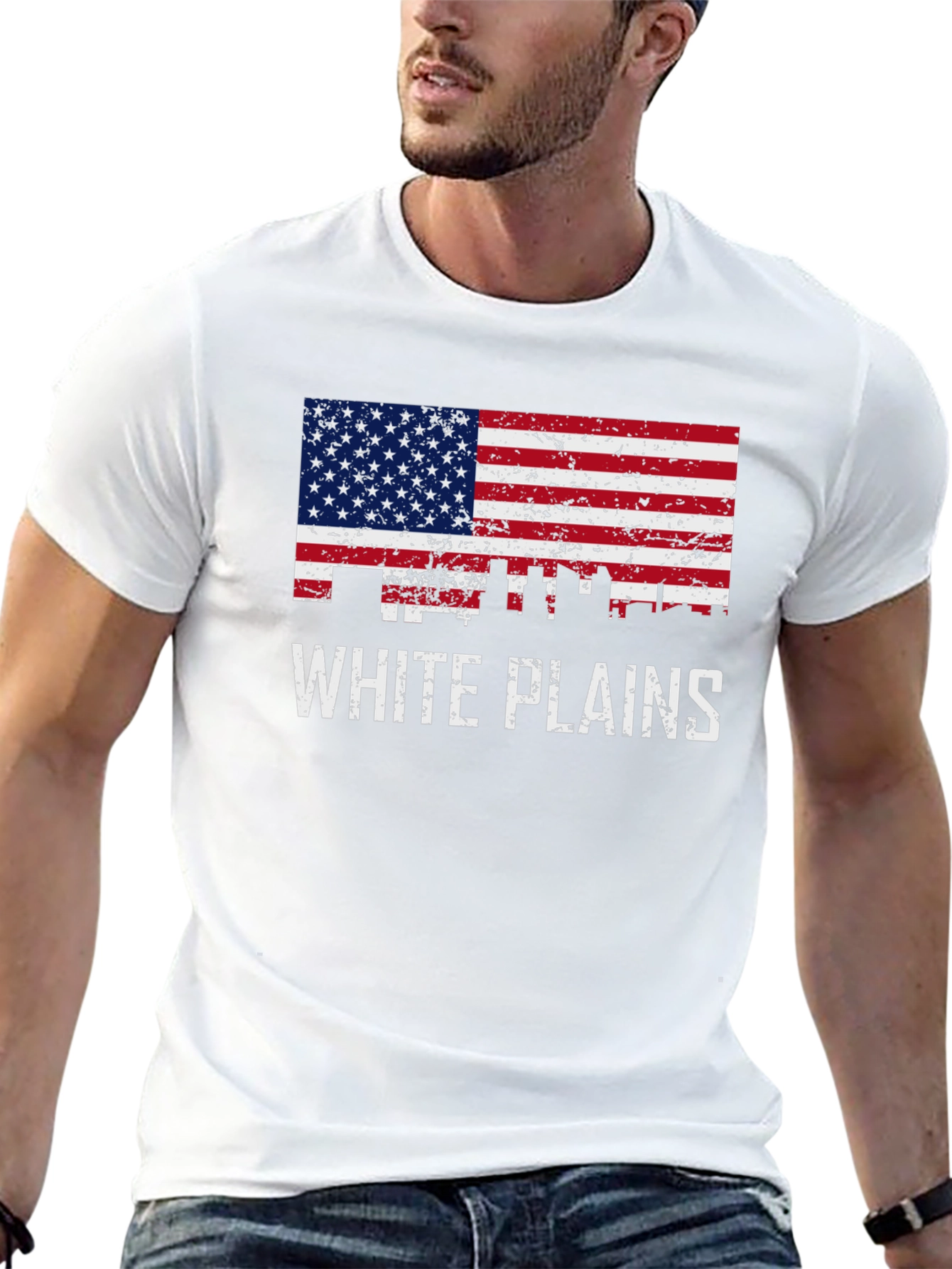 White Plains American Flag T-Shirt
