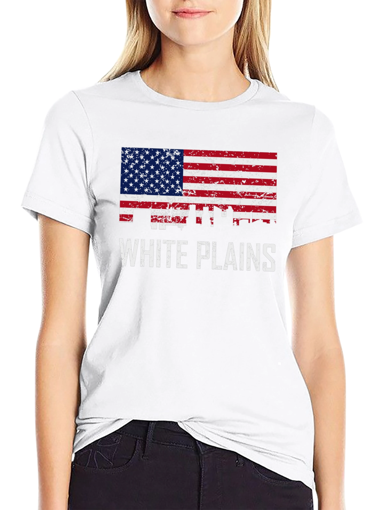 White Plains American Flag T-Shirt