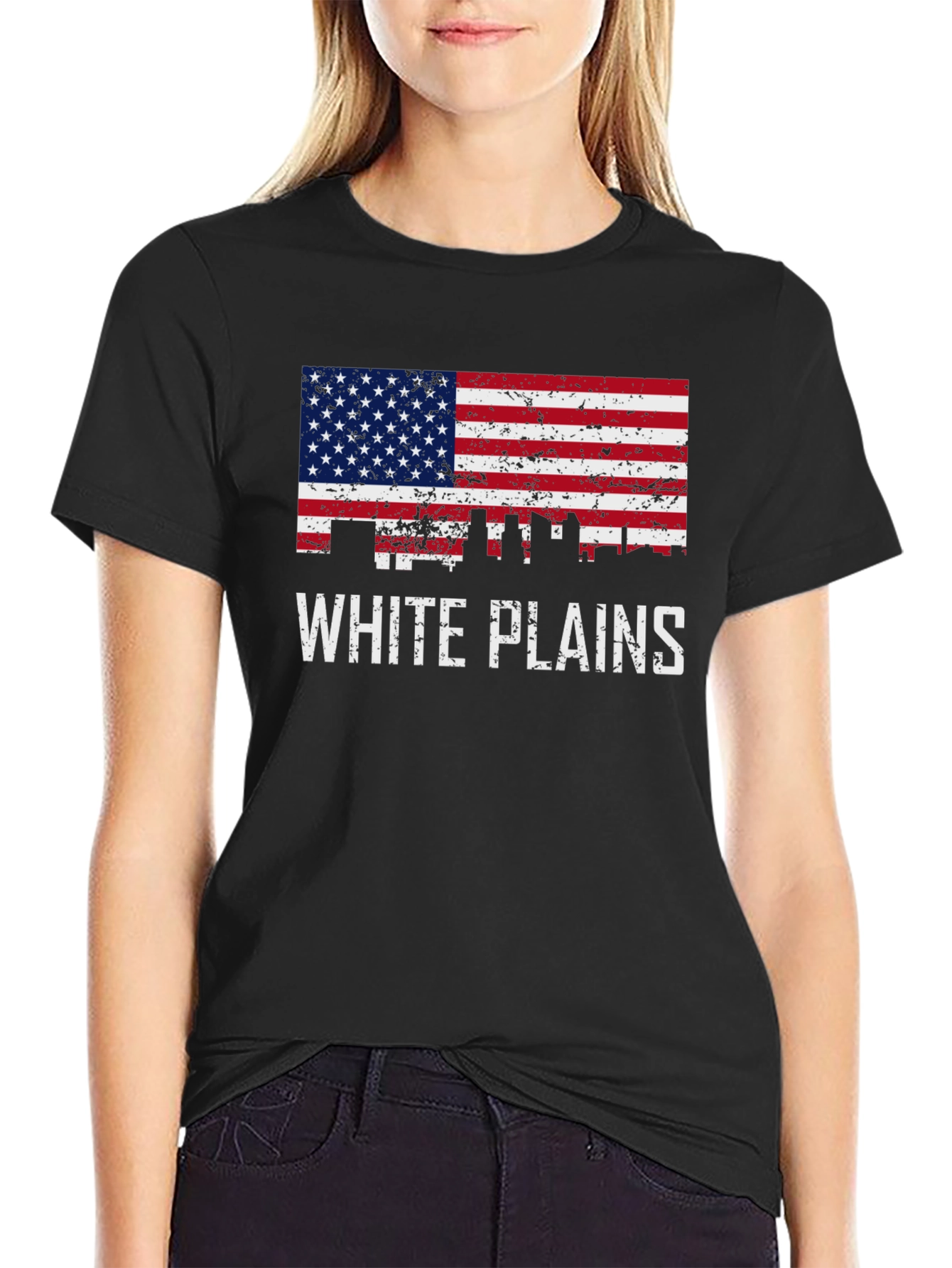 White Plains American Flag T-Shirt