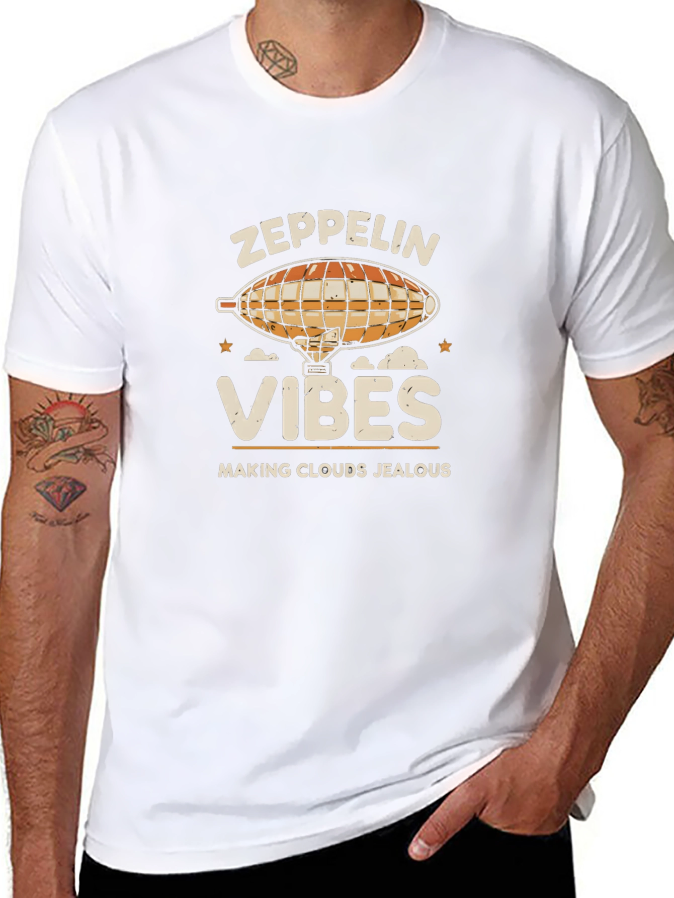 Zeppelin Vibes Graphic T-Shirt - Cloud Jealous