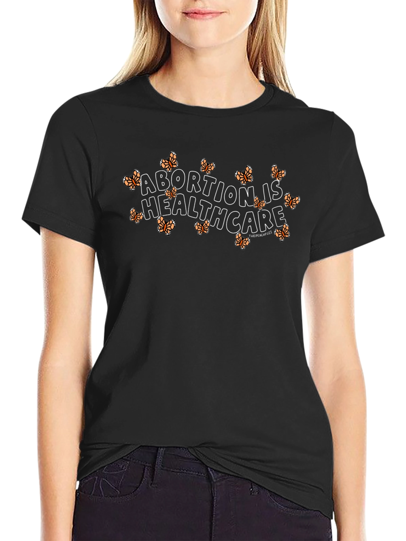 Abortion is Healthcare Butterfly Graphic T-Shirt
