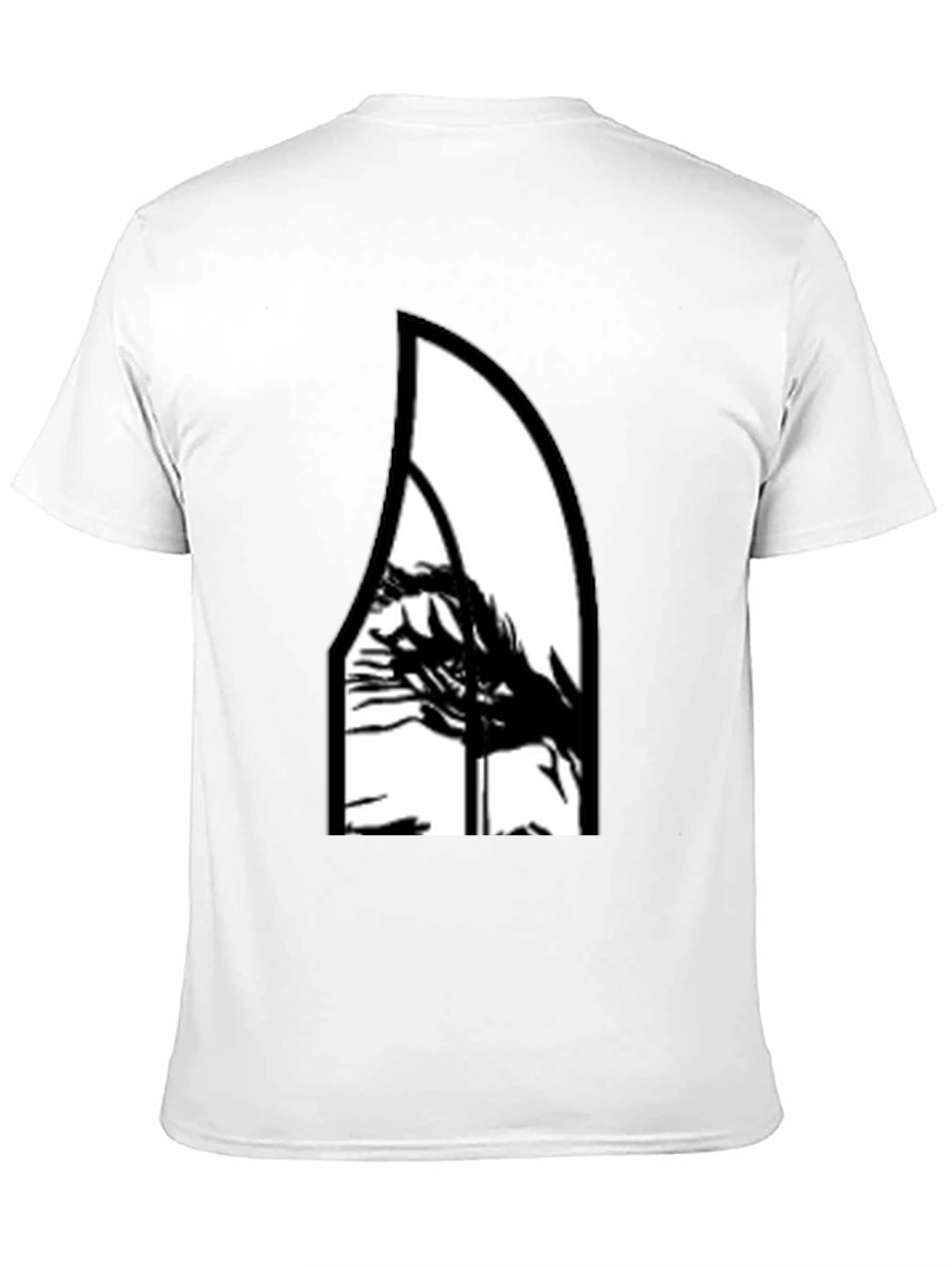 Abstract Graphic Tee - Black Cotton Blend Shirt