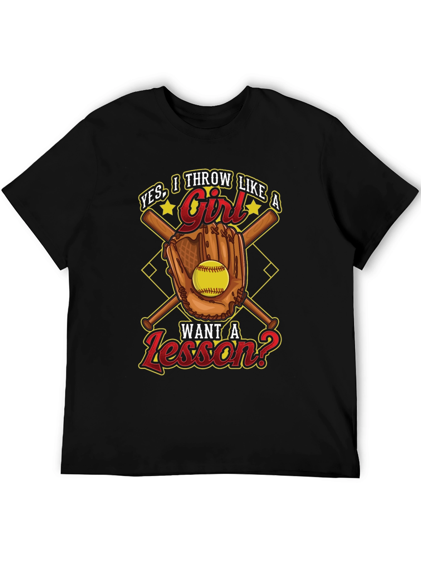 Yes I Throw Like a Girl T-Shirt Softball Baseball