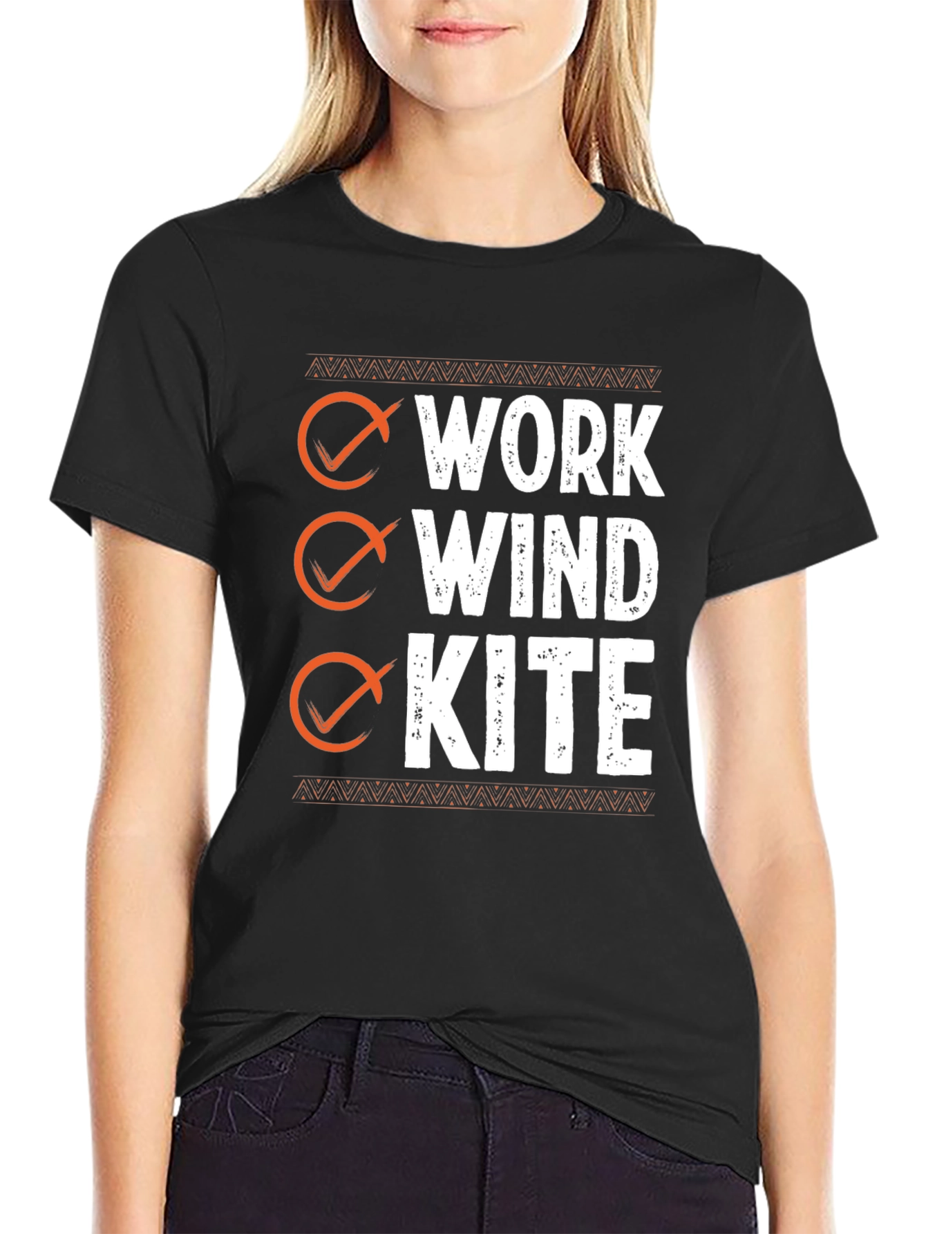 Work Wind Kite T-Shirt - Black Graphic Tee