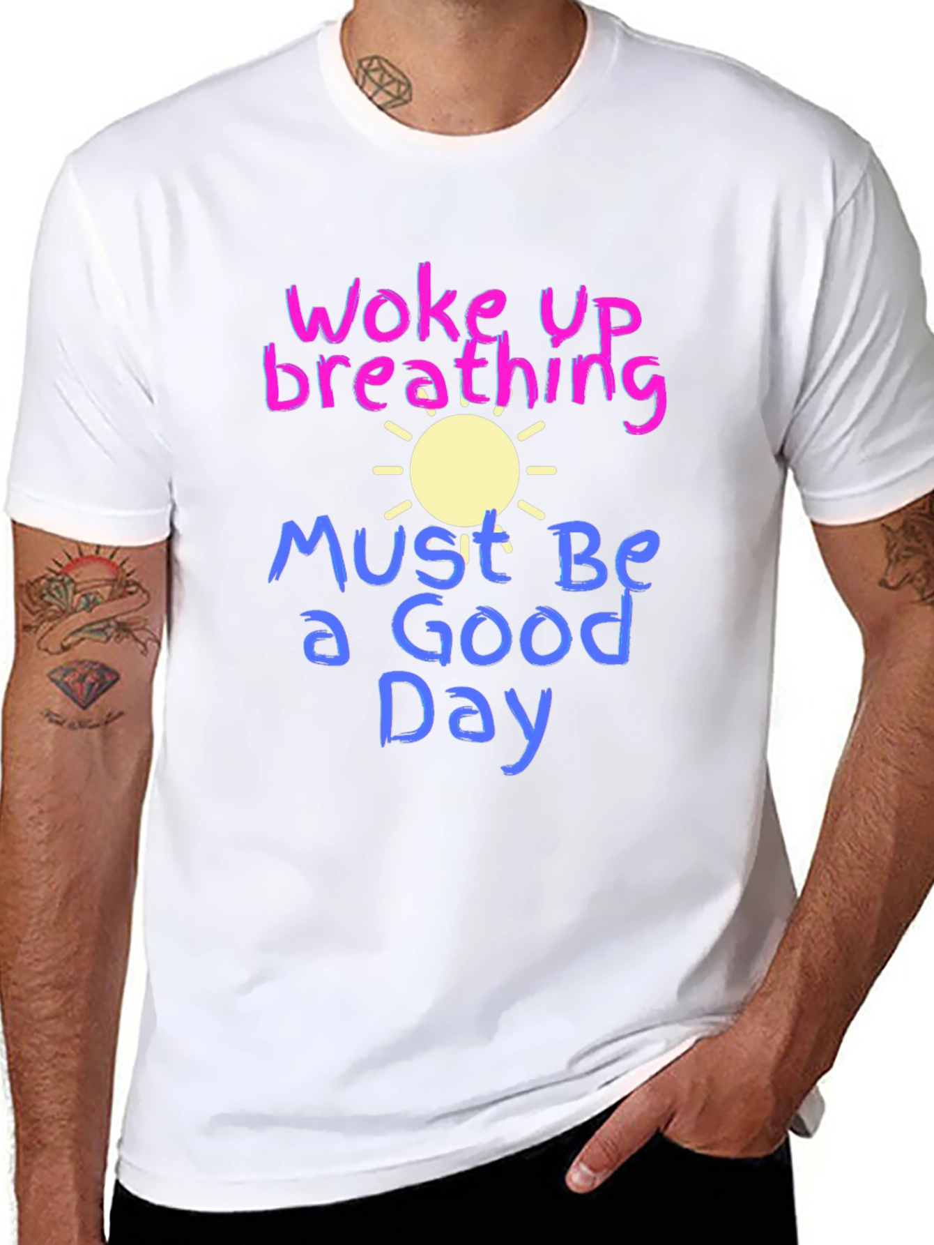 Woke Up Breathing T-Shirt - Good Day Tee