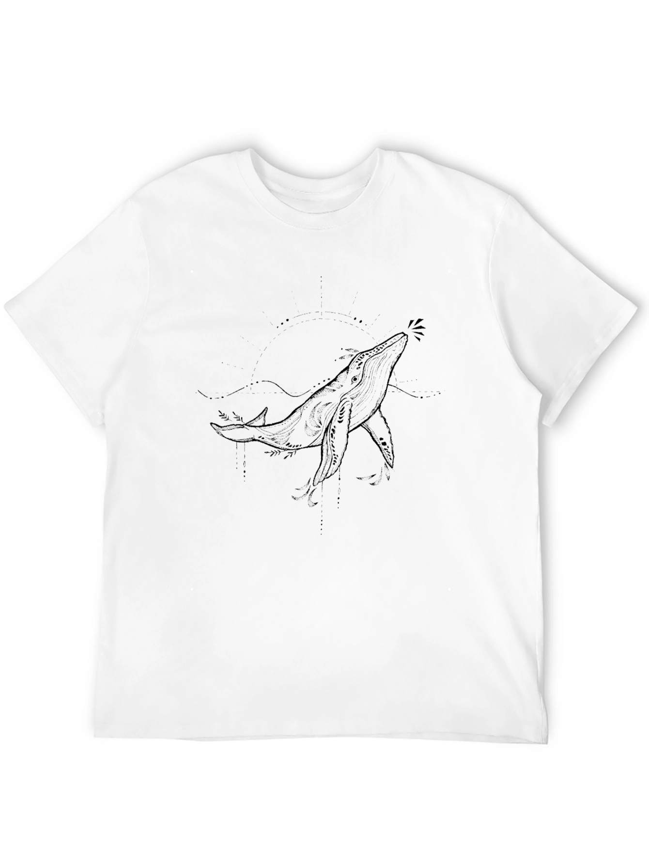 Whale Graphic Tee - Stylish Black Cotton T-Shirt