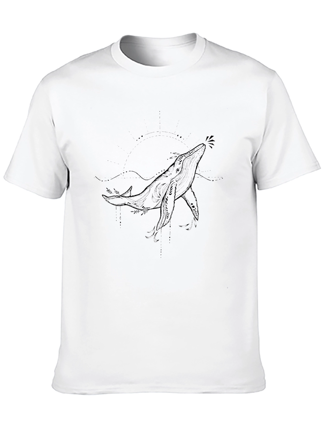 Whale Graphic Tee - Stylish Black Cotton T-Shirt