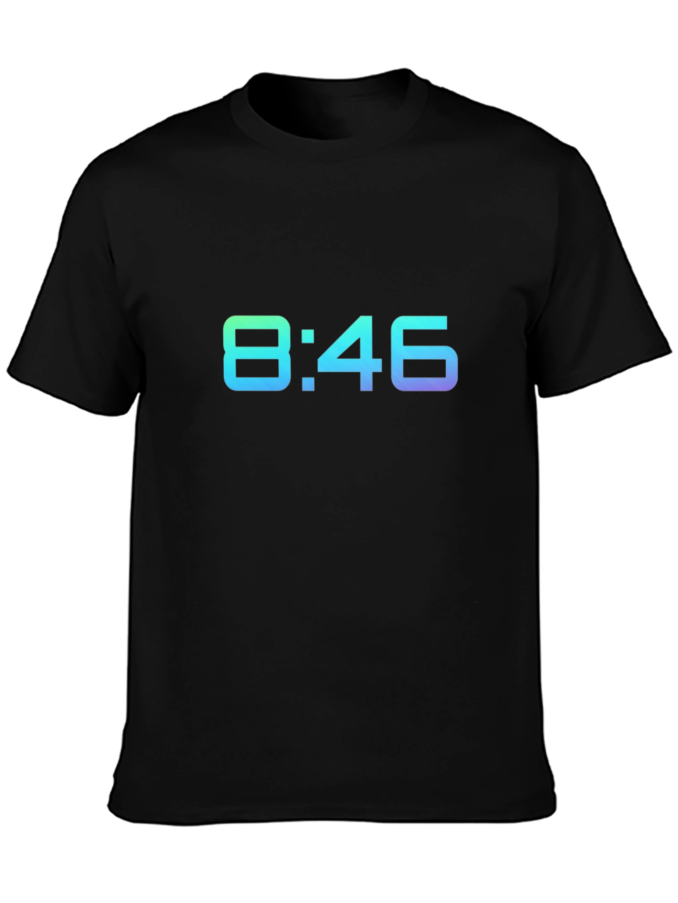 8:46 Gradient Graphic Black T-Shirt