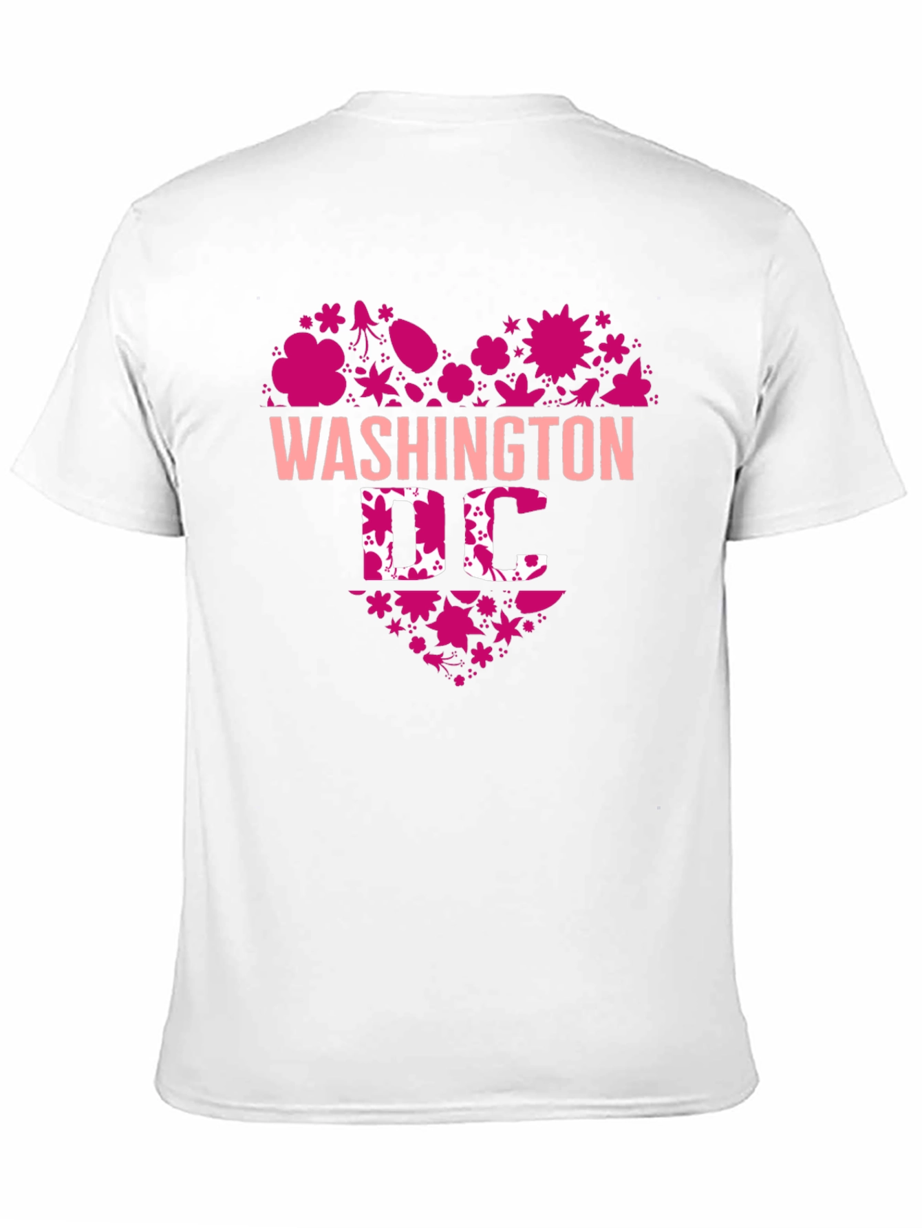 Washington DC Floral Heart Graphic T-Shirt