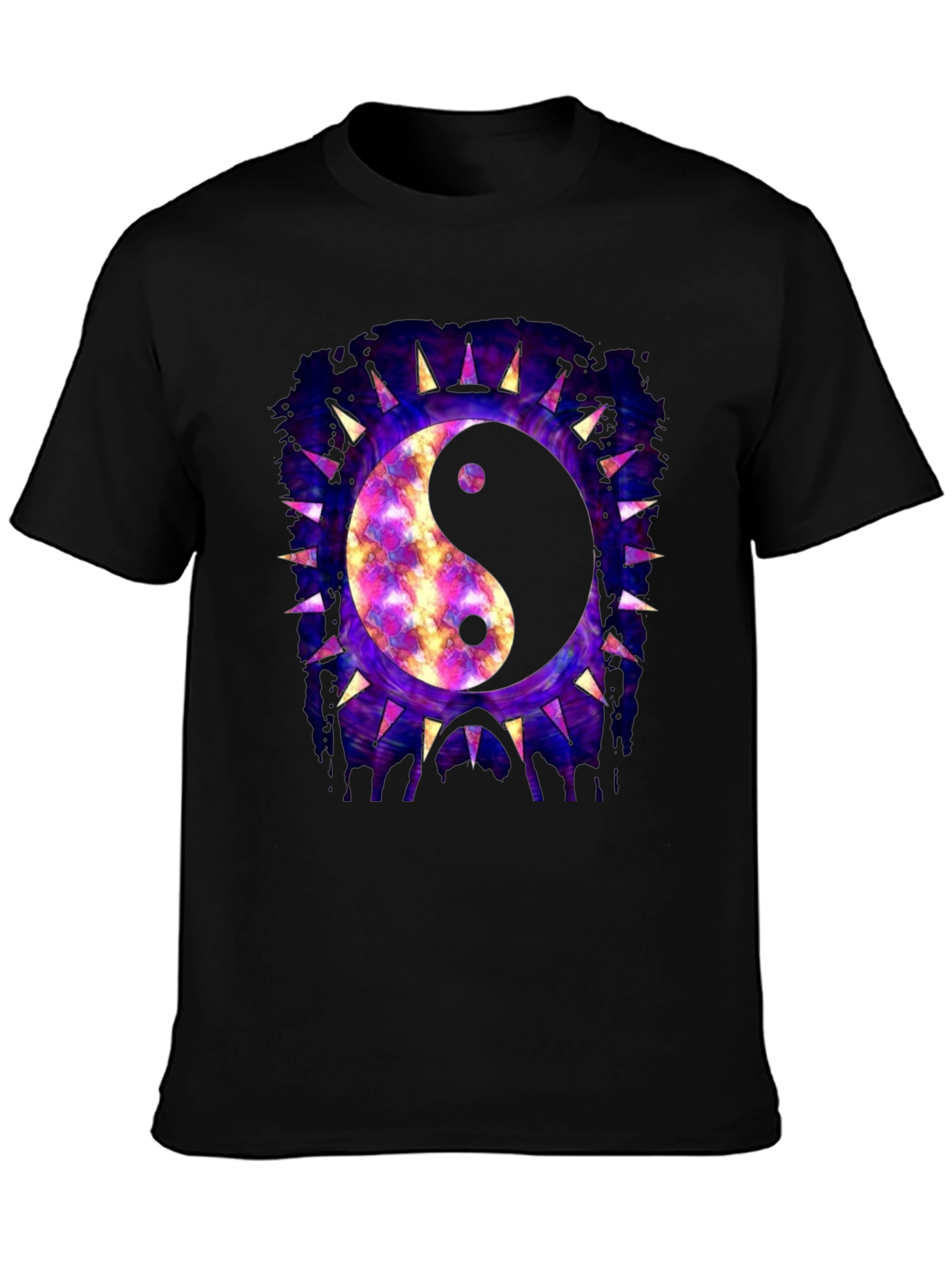 Yin Yang Galaxy Graphic T-Shirt