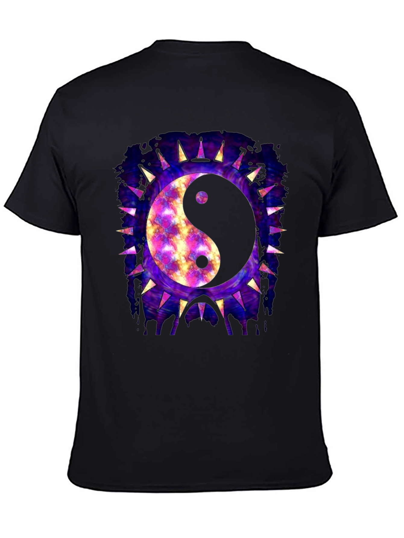 Yin Yang Galaxy Graphic T-Shirt