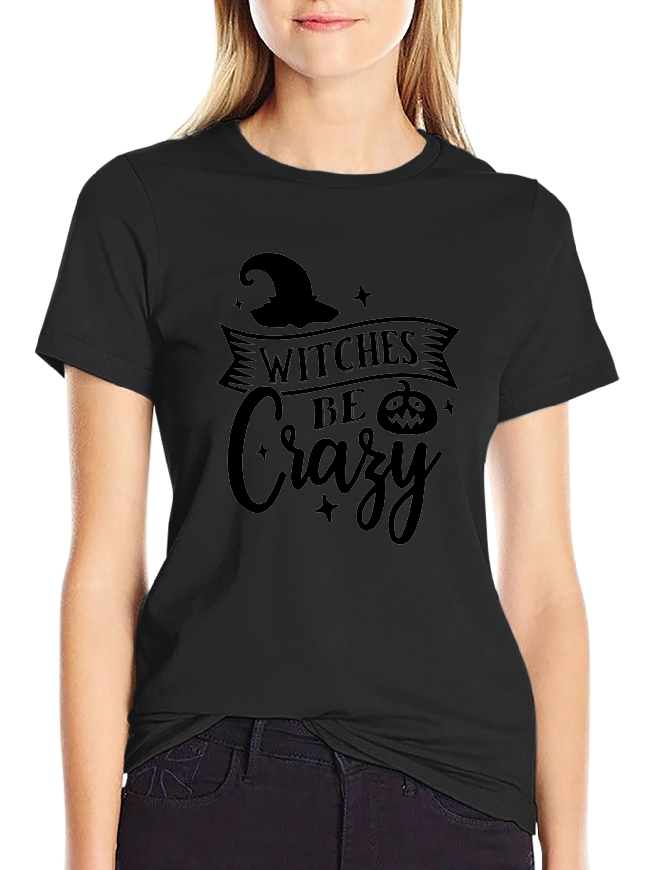 Witches Be Crazy Halloween T-Shirt - Black