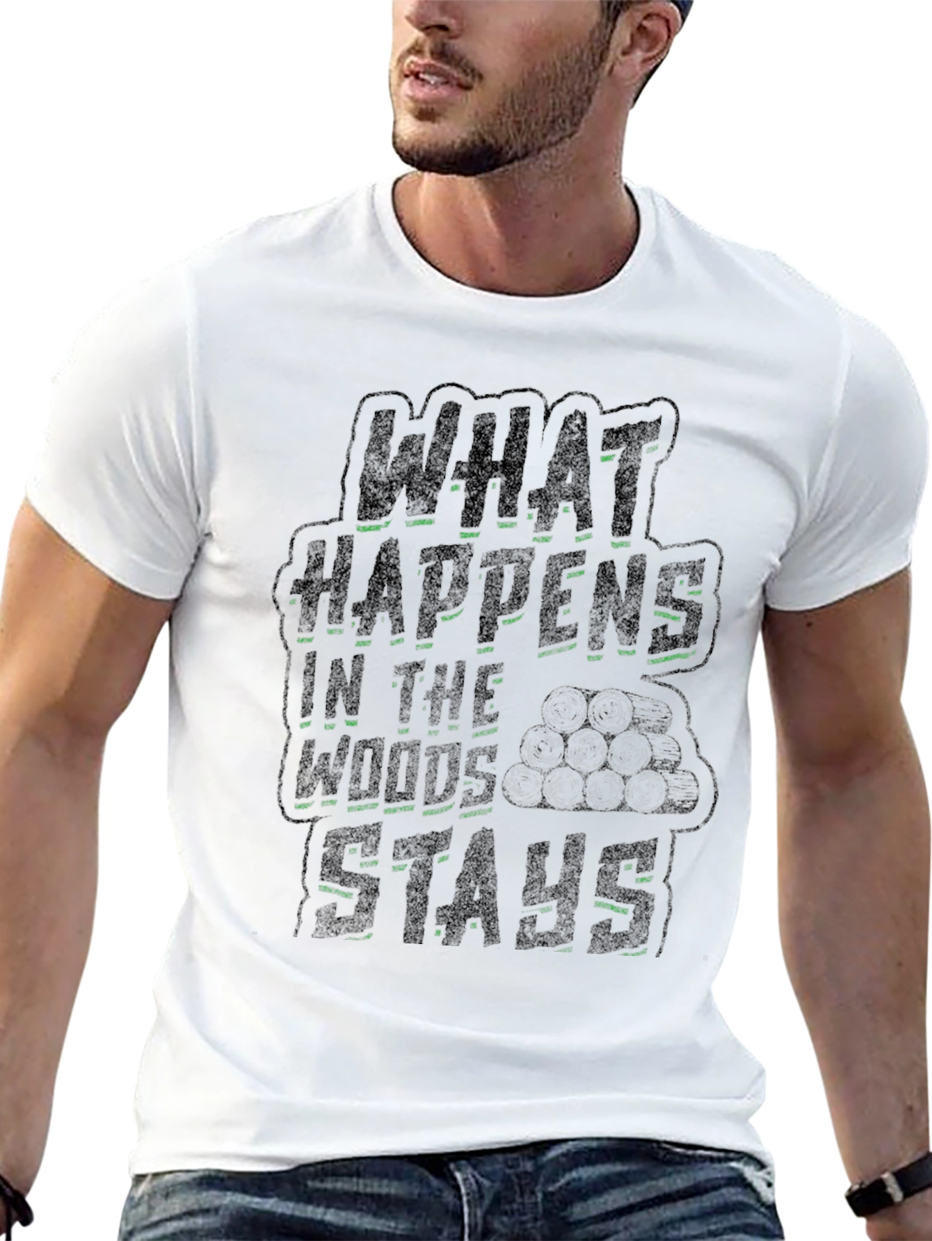 What Happens In The Woods Graphic Tee