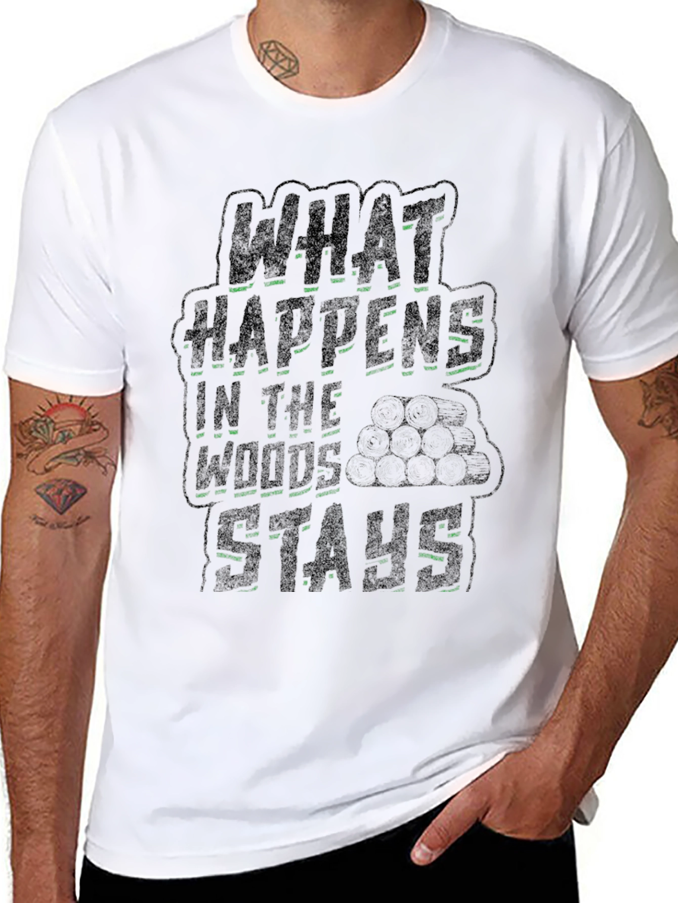 What Happens In The Woods Graphic Tee